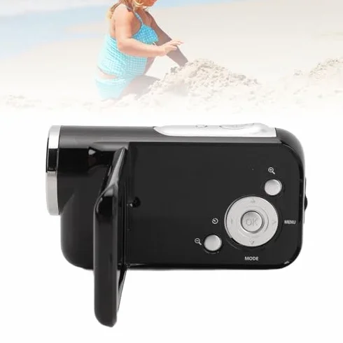 Denash Caméscope Vidéo, Enregistreur D'appareil Photo Numérique à Zoom Numérique 16MP 1080P 16X avec écran de 2 Pouces, Caméra Vlogging Anti-secousse pour la Photographie de Voyage