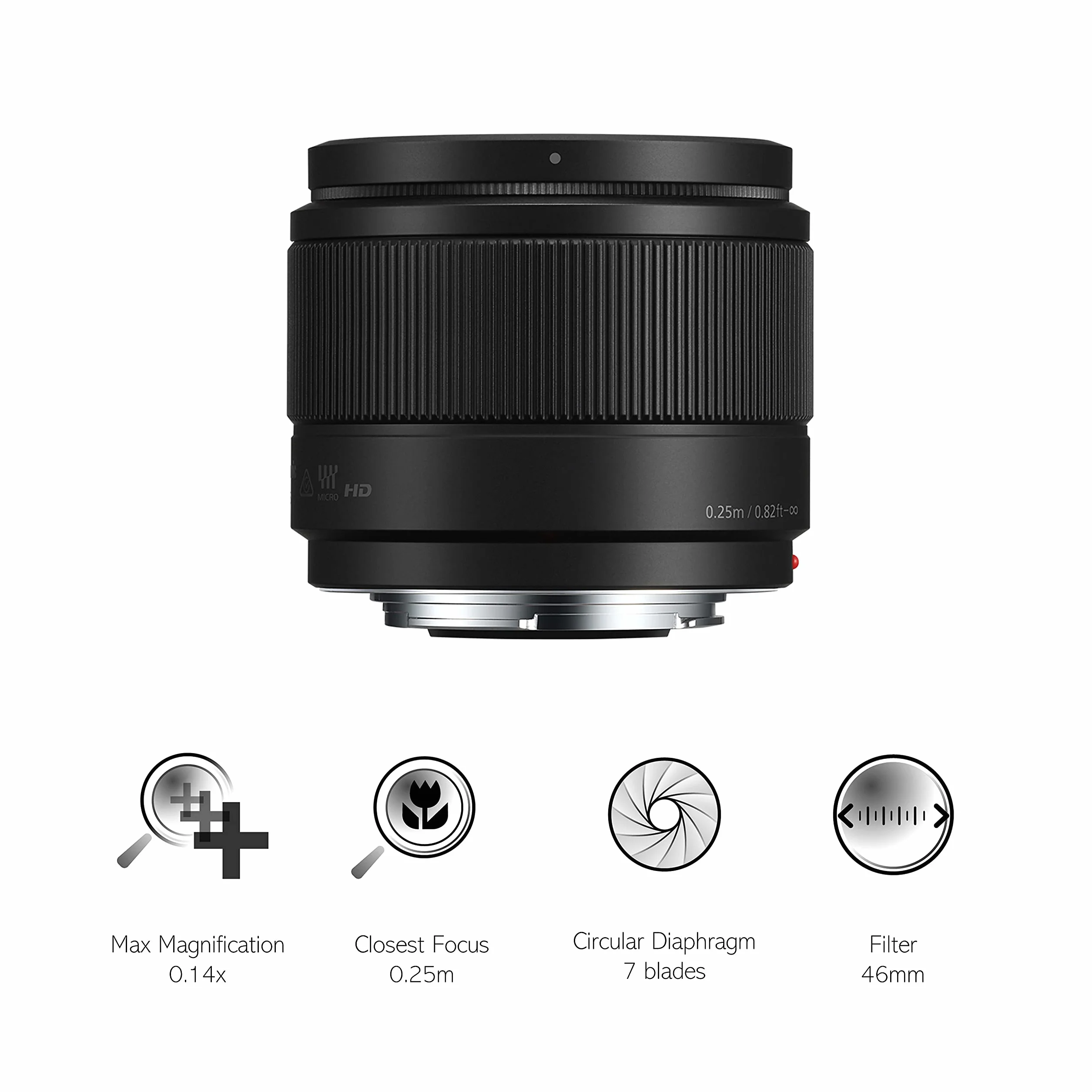 Panasonic Lumix 25mm F1.7 H-H025E-K Objectif à focale fixe Noir Micro 4/3