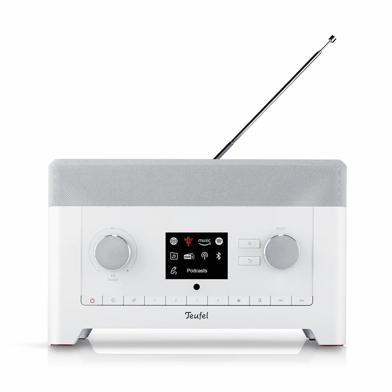 Teufel Radio 3Sixty Enceinte Radio Internet, WiFi et Bluetooth, FM/Dab+, Son à 360 degrés avec subwoofer intégré (Blanc)