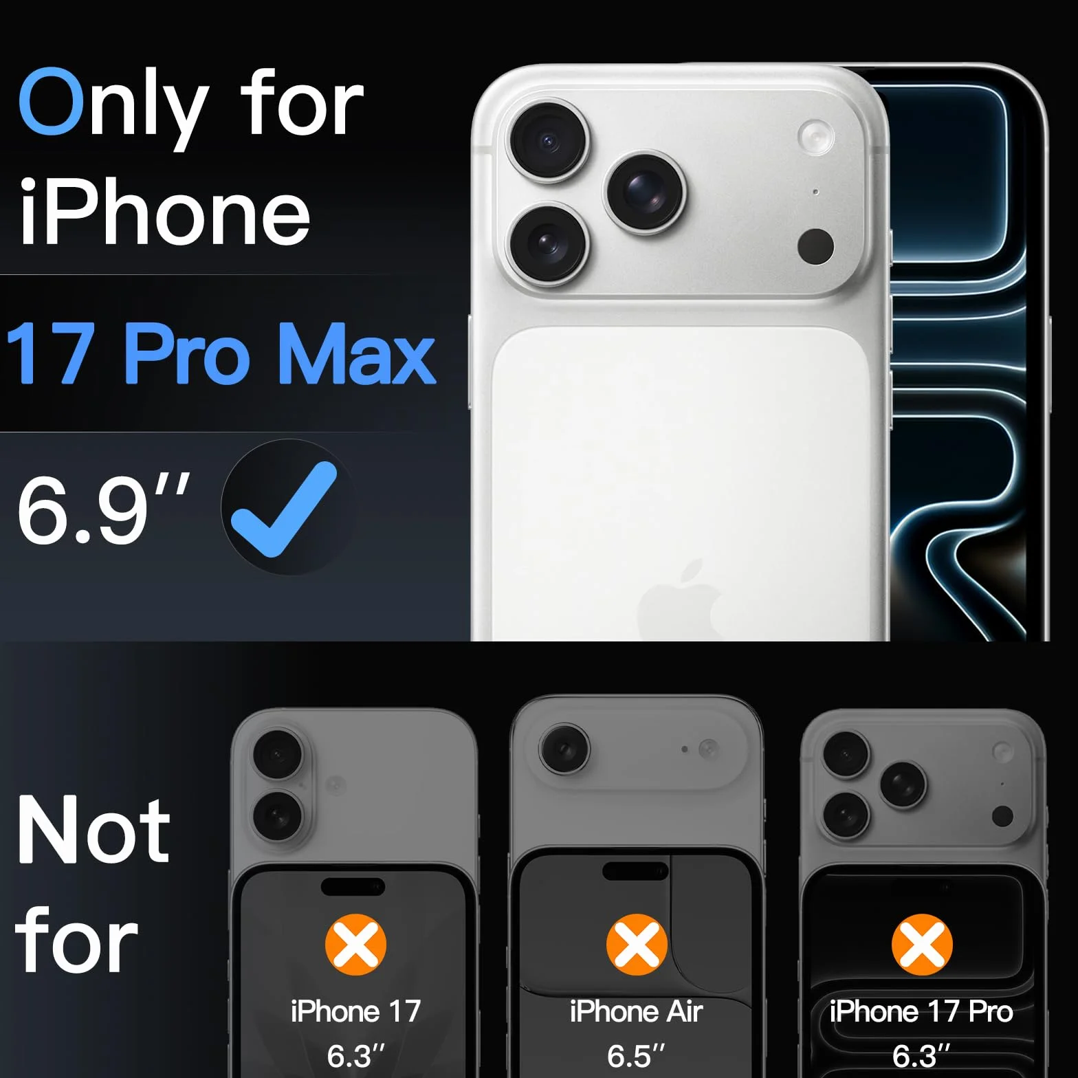 JETech Protection D'écran pour iPhone 17 Pro Max 6,9 Pouces avec Protecteur d'Objectif Caméra, Outil d'Installation Facile, un Film en Verre Trempé de Dureté 9H, HD Transparent, 2 Pièces Chacun