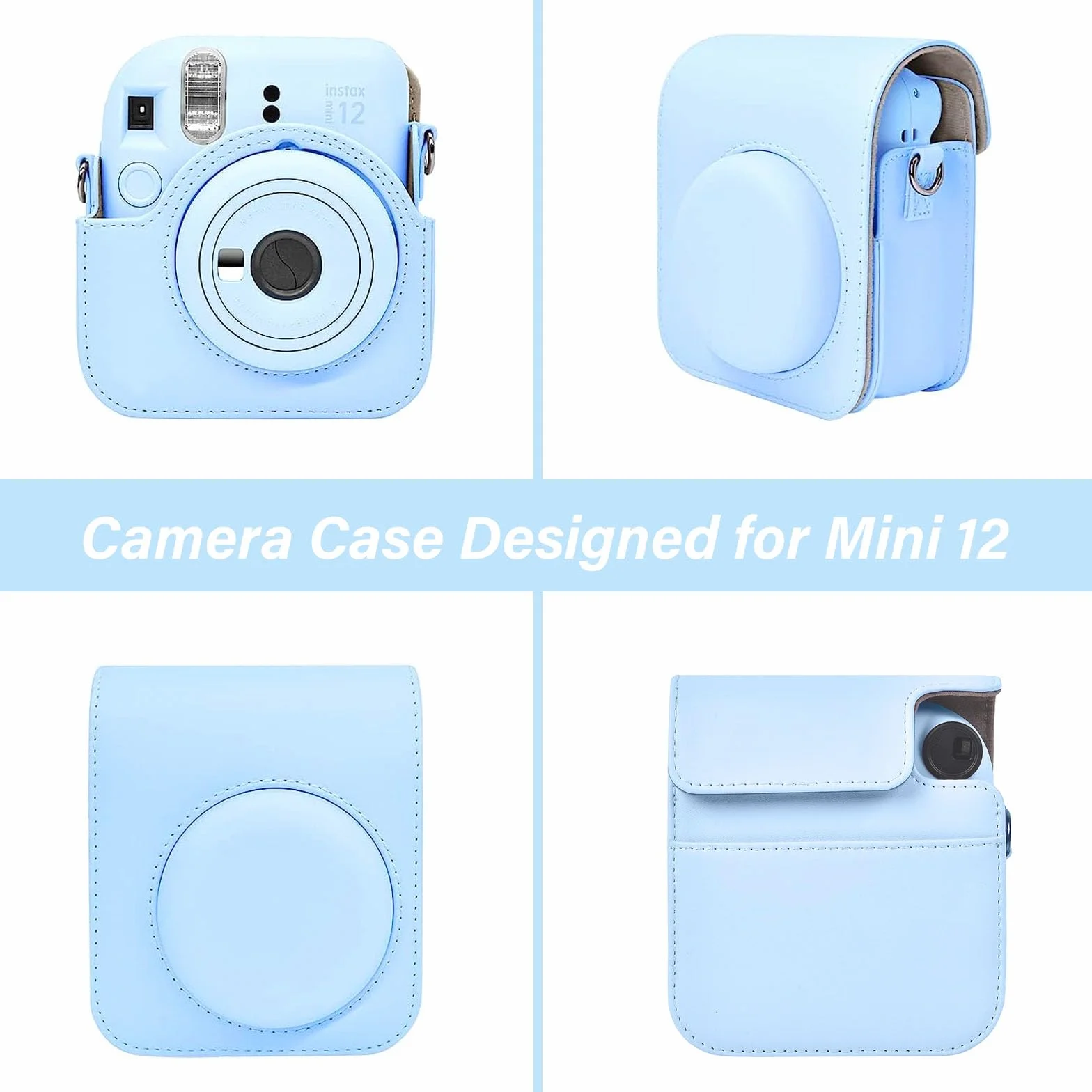 Fujifilm Instax Mini 12 Housse Appareil Photo Instantané Sac de Voyage Rose
