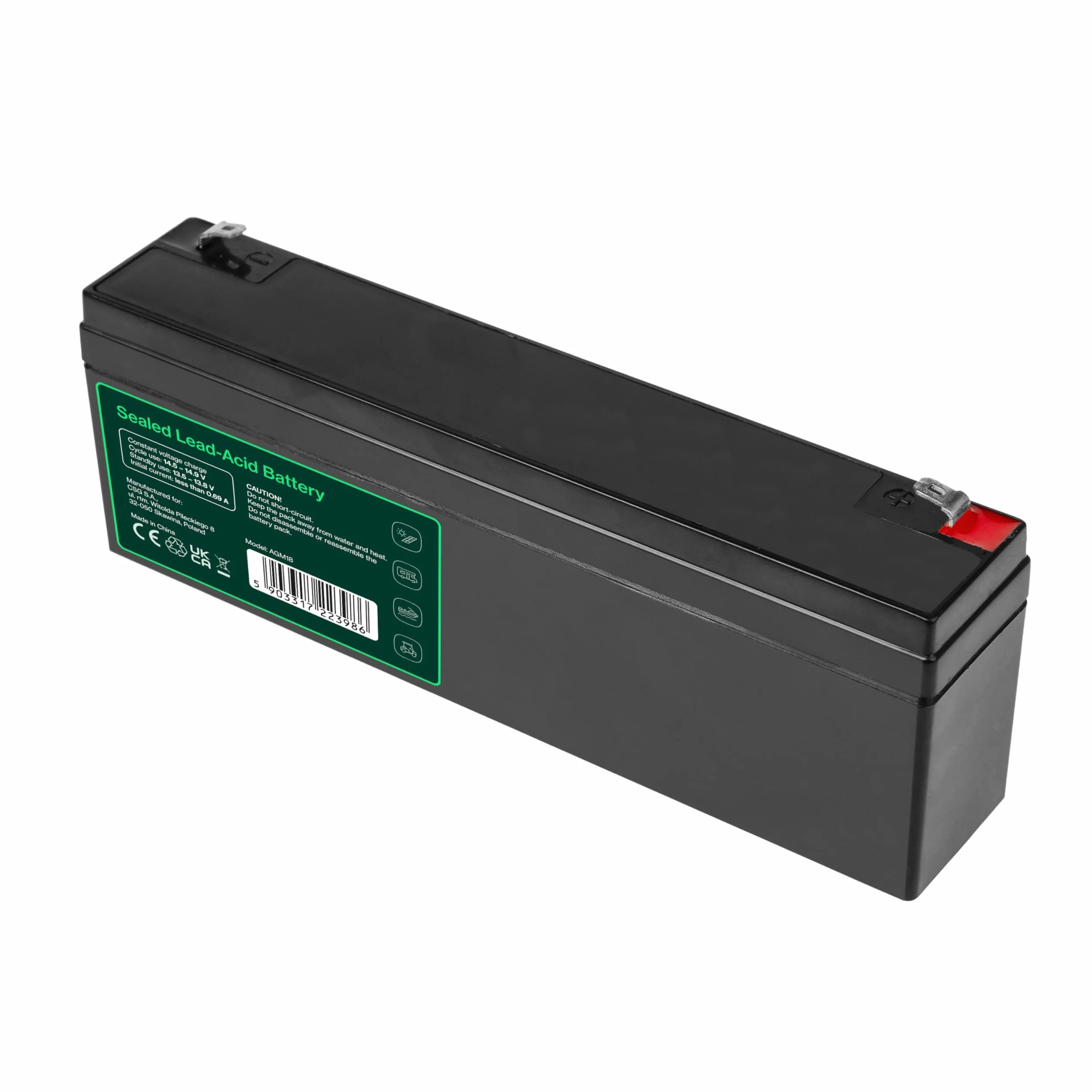 Green Cell Akumulator AGM 12V 2,3Ah VRLA Bezobsługowy Bateria Żelowa