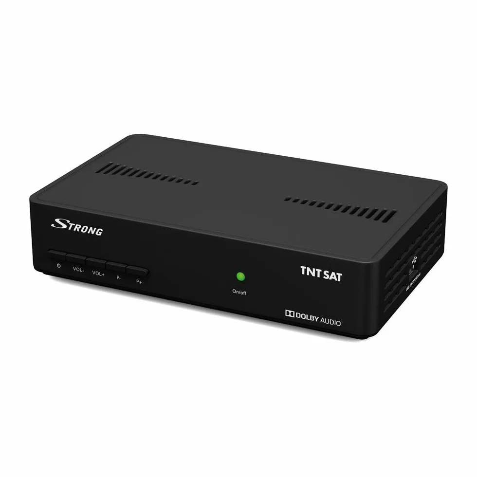 Strong SRT7406 TNTSAT HD, DVB-S2, pour recevoir la TNT par Satellite, Carte TNTSAT valable 4 Ans Incluse, HDMI, Péritel, Spdif, USB, Compatible Alimentation 12 V (Non fournie)