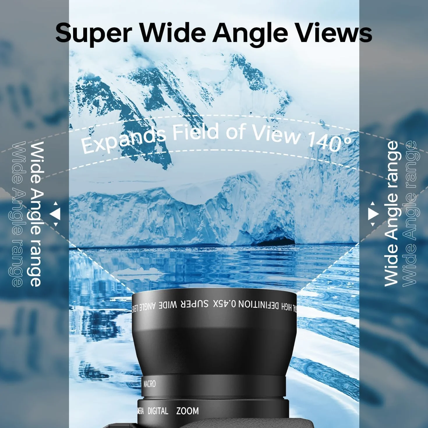 Appareil Photo Numérique 4K 56MP avec Objectif Grand Angle et Macro, Carte 32Go, Écran LCD 180°, Zoom Numérique 18X