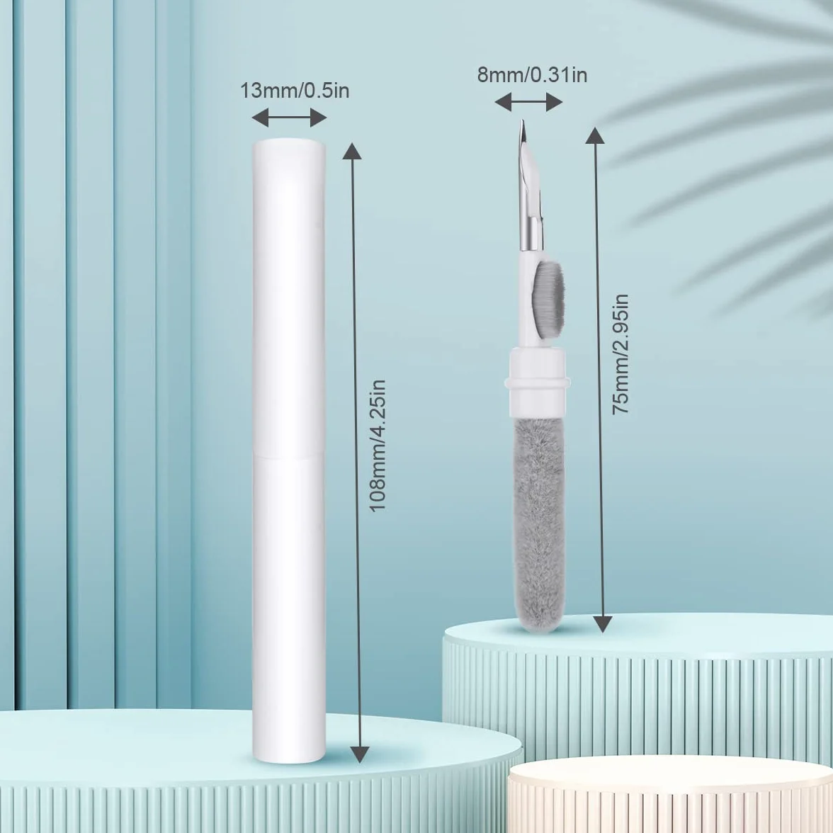 Vicloon Nettoyeur Airpods,3 in 1Kit Nettoyage pour AirPods avec Brosse en Microfibre Douce pour Écouteurs Bluetooth Appareil Photo/Port Téléphone Phone