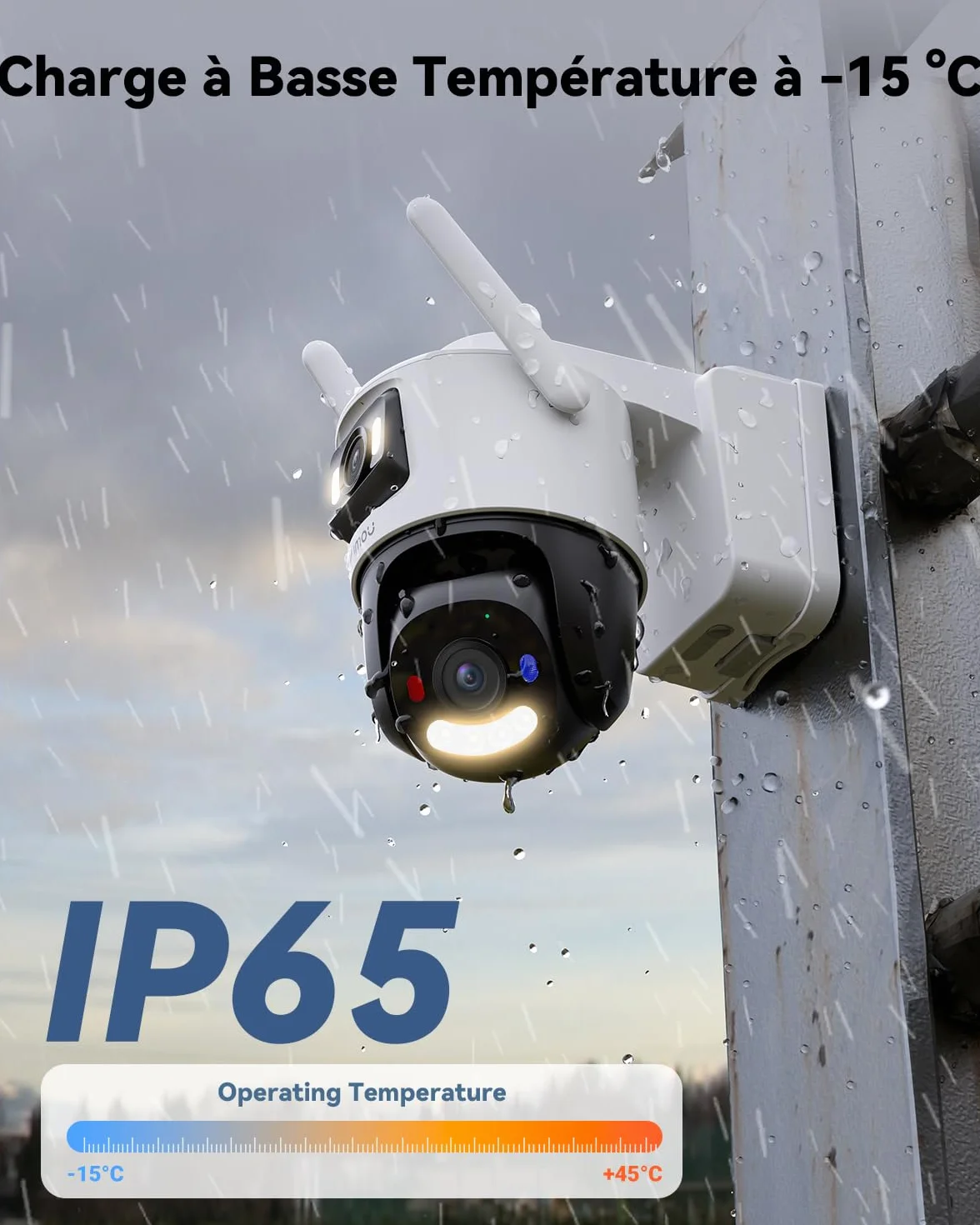 Imou 4G LTE Caméra Solaire avec Carte SIM, 10MP(5MP+5MP) Caméra Surveillance WiFi Extérieure sans Fil Double Objectif, AOV 24/7 Enregistrement, 25M Détection Personnes/Véhicules, microSD 64Go Incluse