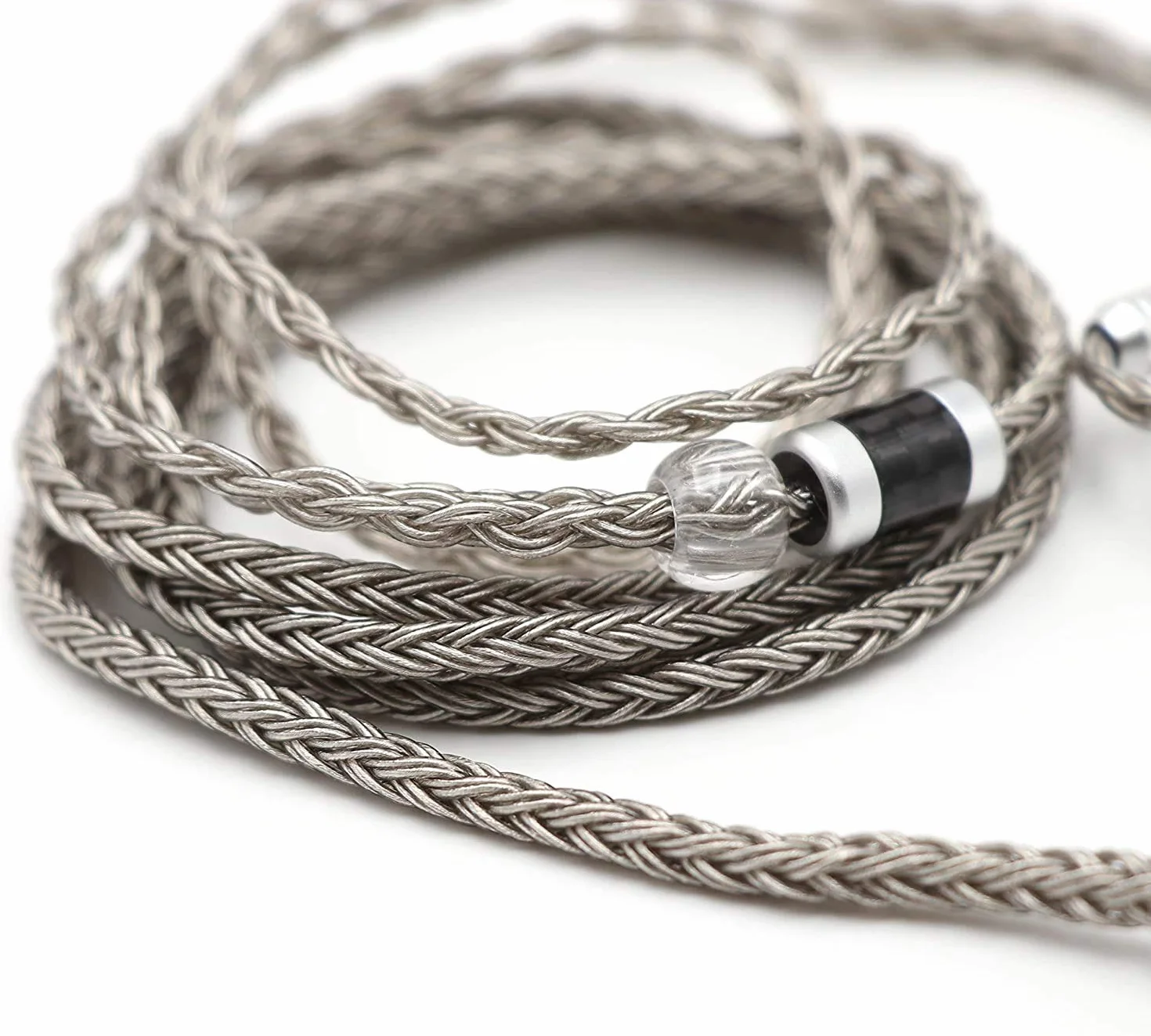 Tripowin Zonie IEM Câble 16 Fils Argenté 1,25m SPC In Ear Monitor 3,5mm 0,78mm 2pin Gris