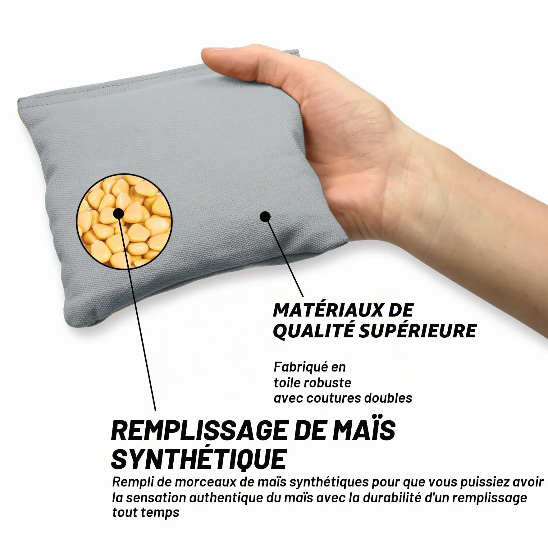 GoSports Lot de 4 Sacs de Cornhole Toutes Saisons 16 Couleurs