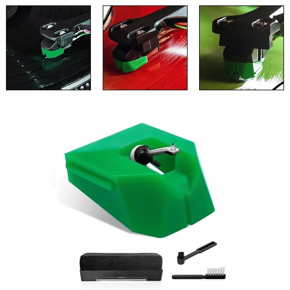 AudioTechnica ATVMN95E Stylet de rechange pour lecteur de disque vinyle AT LP120X avec brosse de nettoyage