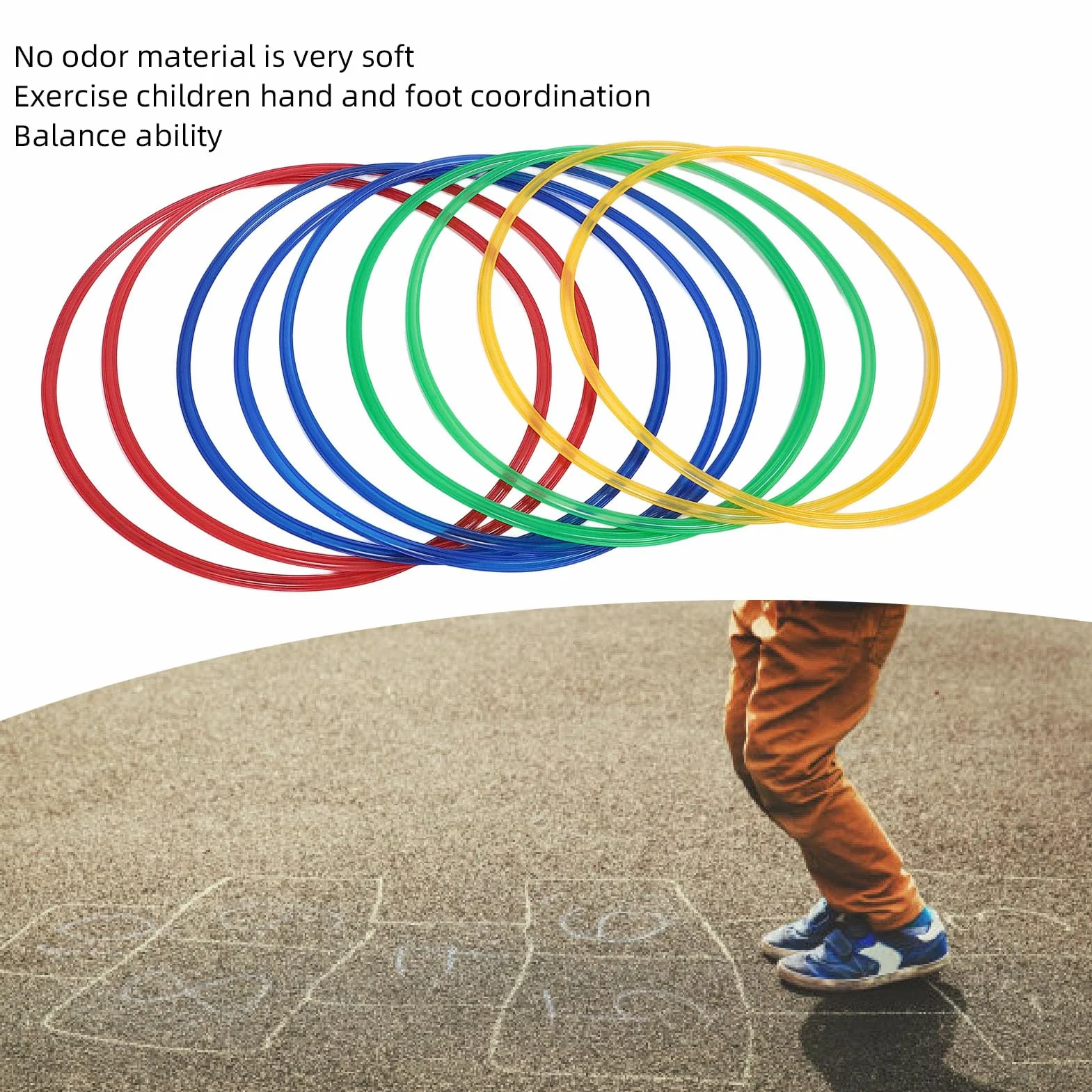 Alomejor Ensemble Cerceaux Entraînement Sensoriel Enfants Coordination Main-Pied