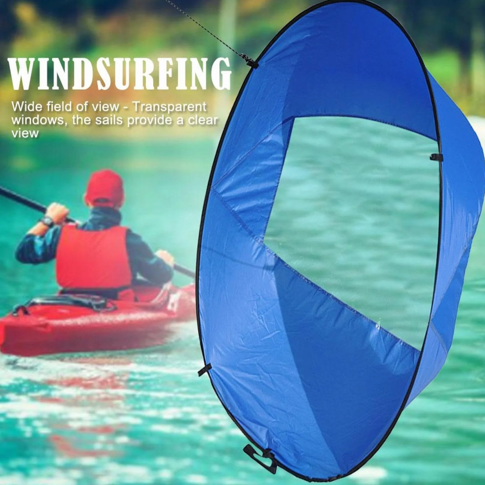 Voile pliable pour pagaie de kayak en PVC – Compact, portable, installation facile pour kayak, canoë et bateau gonflable
