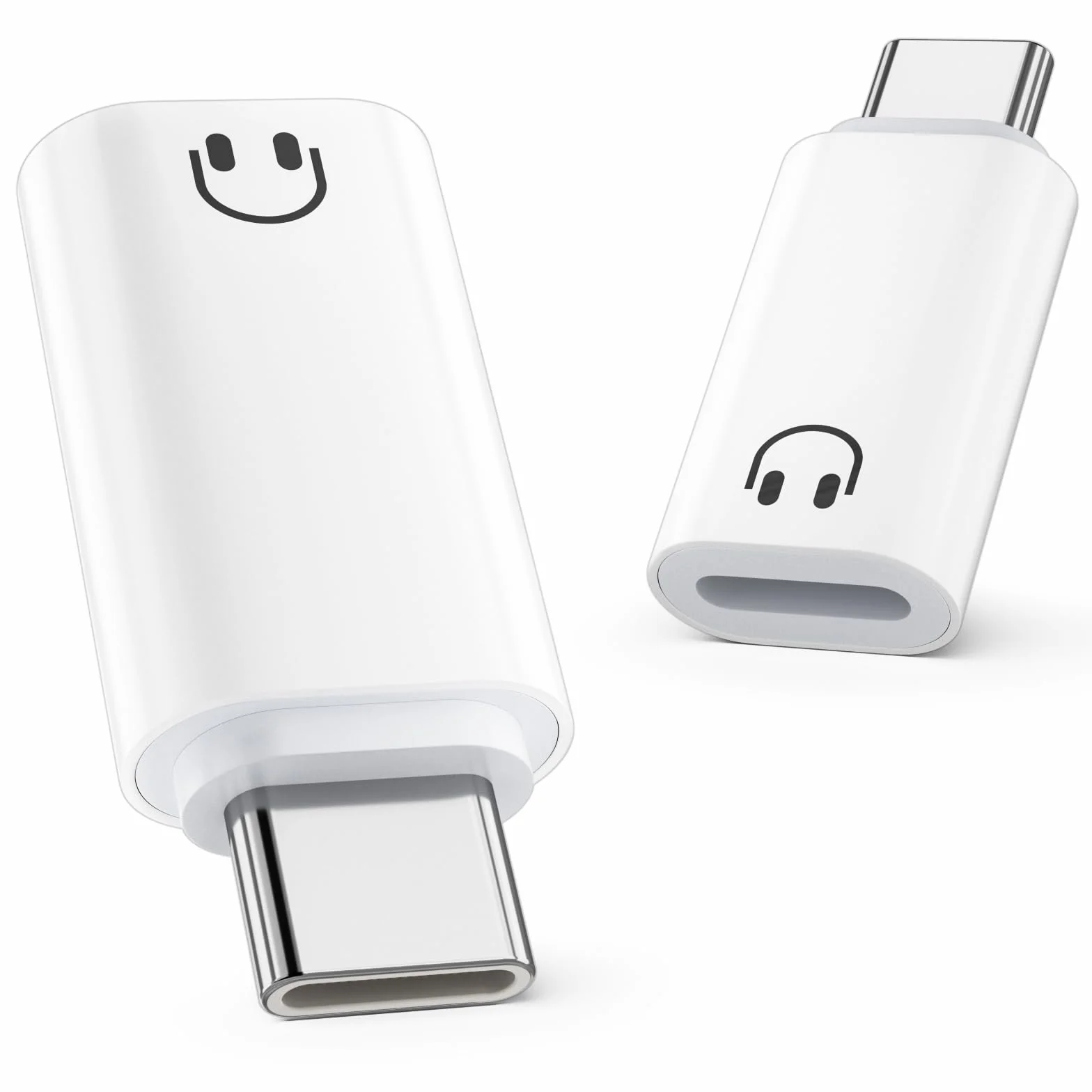 Adaptateur USB C vers Lightning Audio, USB C mâle vers Lightning, Compatible iPhone 16/15, Blanc