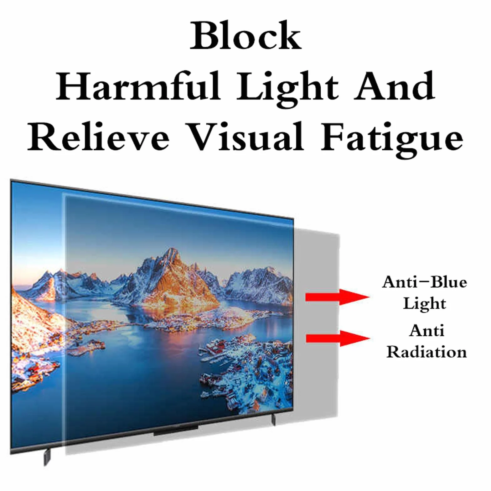 Protecteur d'écran TV Anti Reflet Lumière Bleue HDTV Film Protection pour Téléviseur