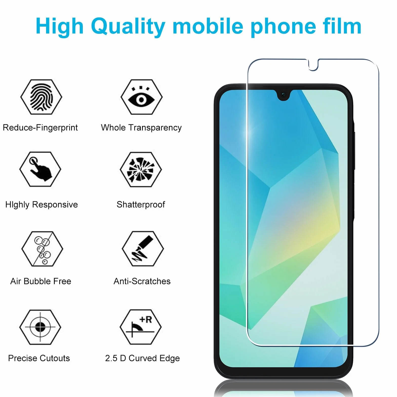 Didisky Lot de 3 Protecteur Verre Trempé pour Samsung Galaxy A16, A17, A26, Film Protection écran, dureté 9H, Pas de Bulles, Haute définition