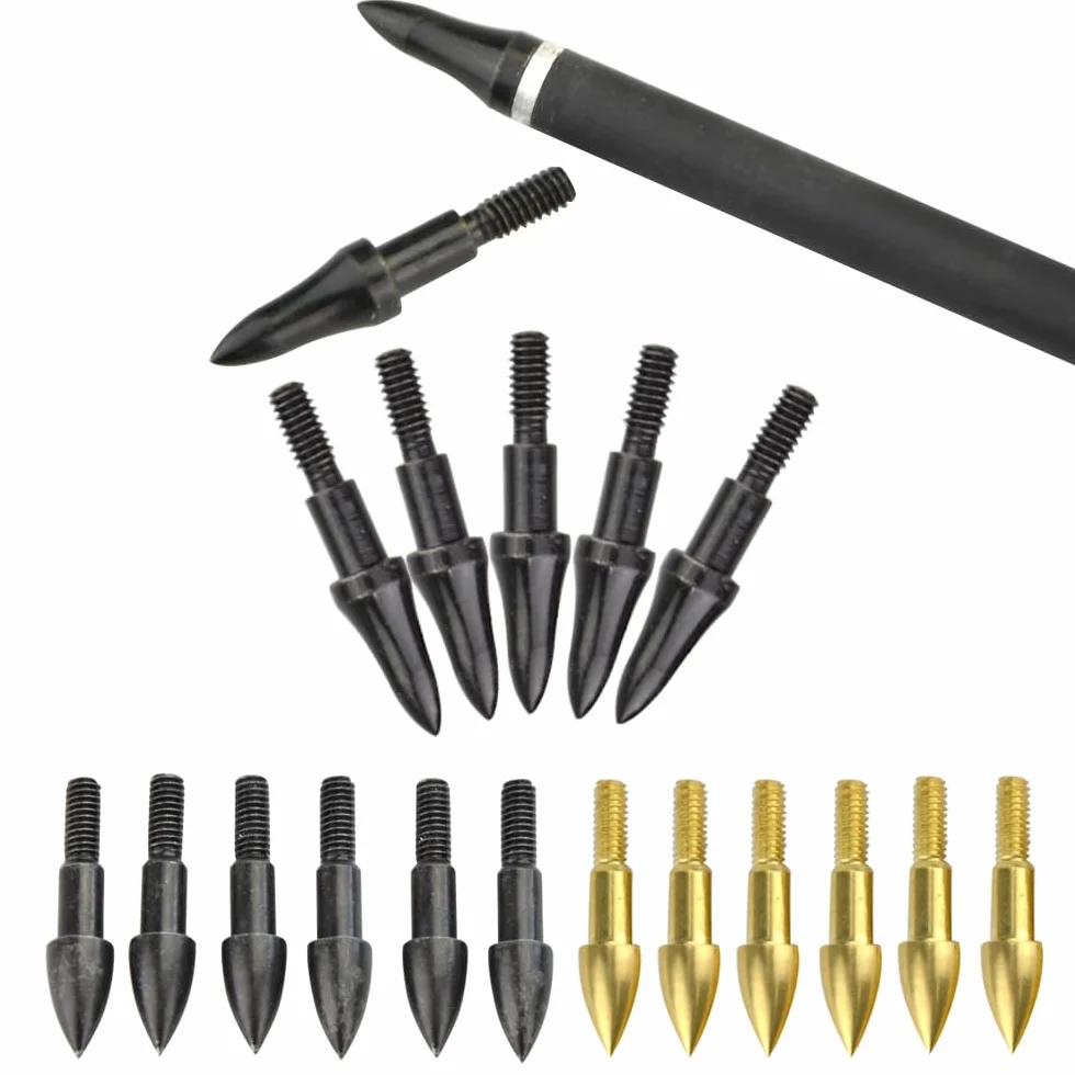 Pointes de tir à l'arc 75/100 Grain Field Points filetées pour Chasse Recurve Arc à poulies