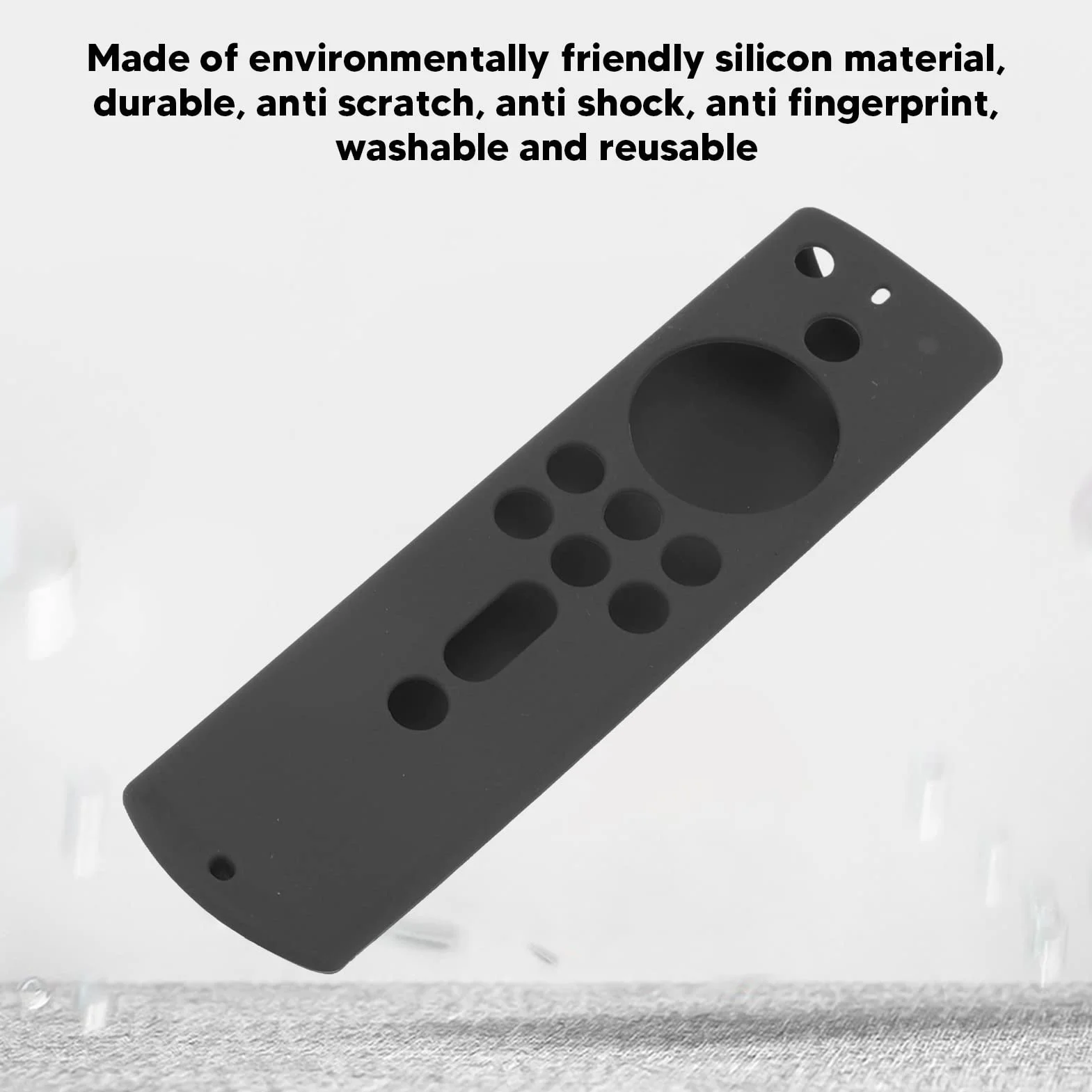 Housse en Silicone Doux pour Télécommande Fire TV Cube/Stick 4K, Protection Anti-Chute, Compatible 2018, Gris