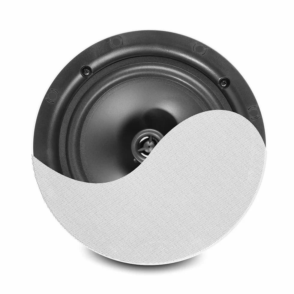 Power Dynamics NCBT601 - Enceinte Plafond avec Grille de Protection 6,5" - Blanc, Puissance 30 Watts Haut-Parleur sans Fil, Bluetooth, Idéal pour Diffuser de la Musique en Intérieur