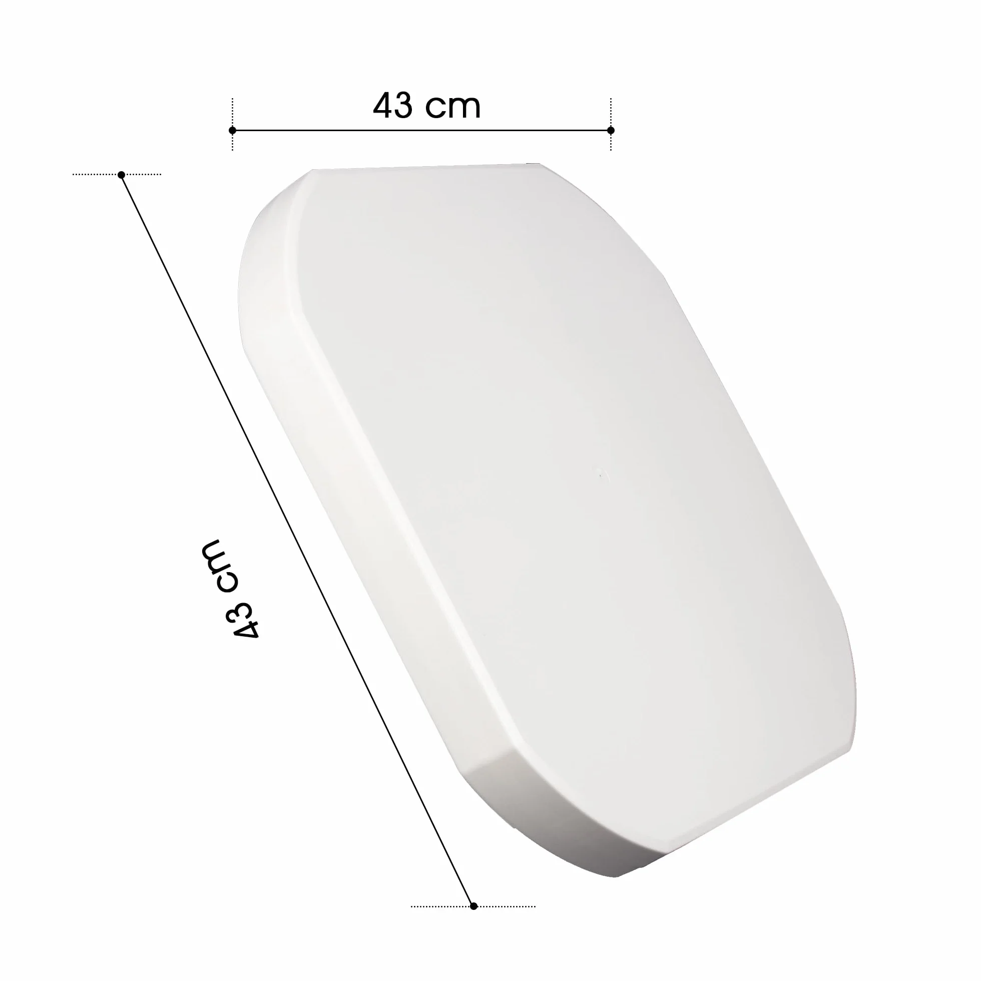 43- Antenne parabolique, Satellite Plate, Idéale pour Astra 1(19.2 E) la Télévision Satellitedans la Partie Nord, Résistante aux Intempéries, compacte (Two Port LNB)