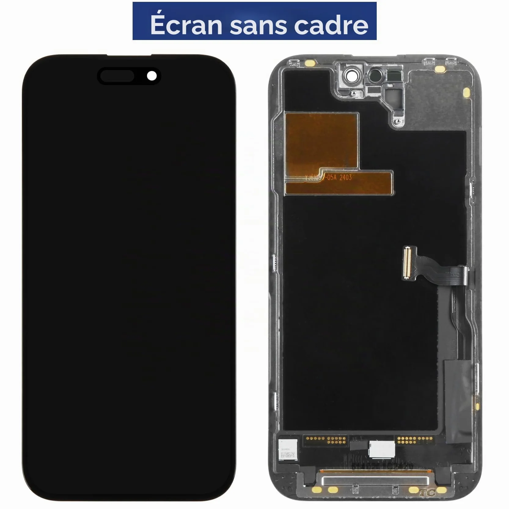 Reparo Incell LCD Écran pour iPhone 14 Pro Display - Ecran pour iPhone14 Pro LCD Display Écran Tactile Digitizer Assembly Kit de Réparation (modèles : A2890, A2650, A2889, A2892)