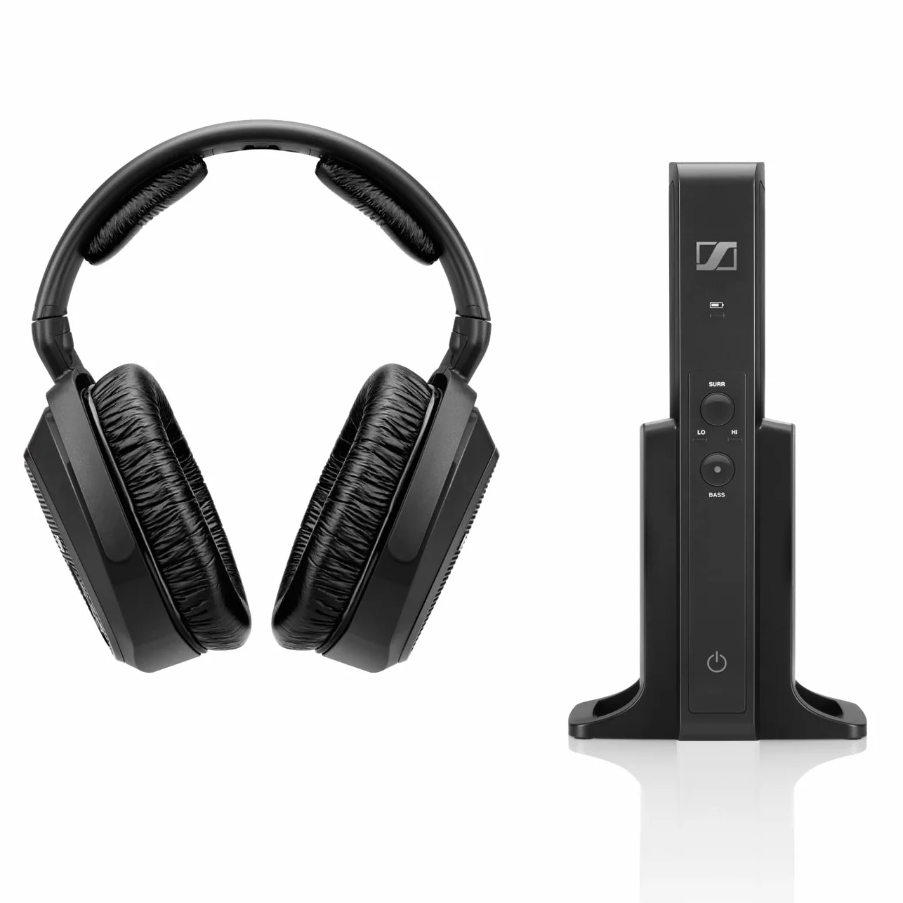 Sennheiser RS 175 – Casque PC Sans Fil RF pour Système TV avec Renforcement des Basses et Mode Son Surround, Compact et Ergonomique, Casques Sans Fil pour TV, Noir