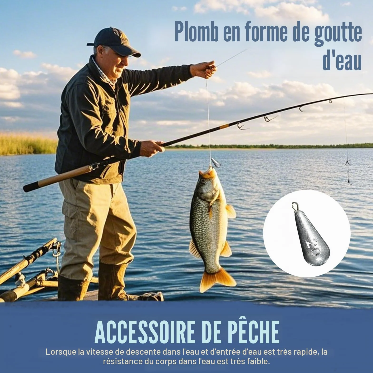 Poids de Pêche Plombs Drop Shot 5g 10g 15g 20g Forme de Goutte Pêche Sinker pour Mer Eau Douce