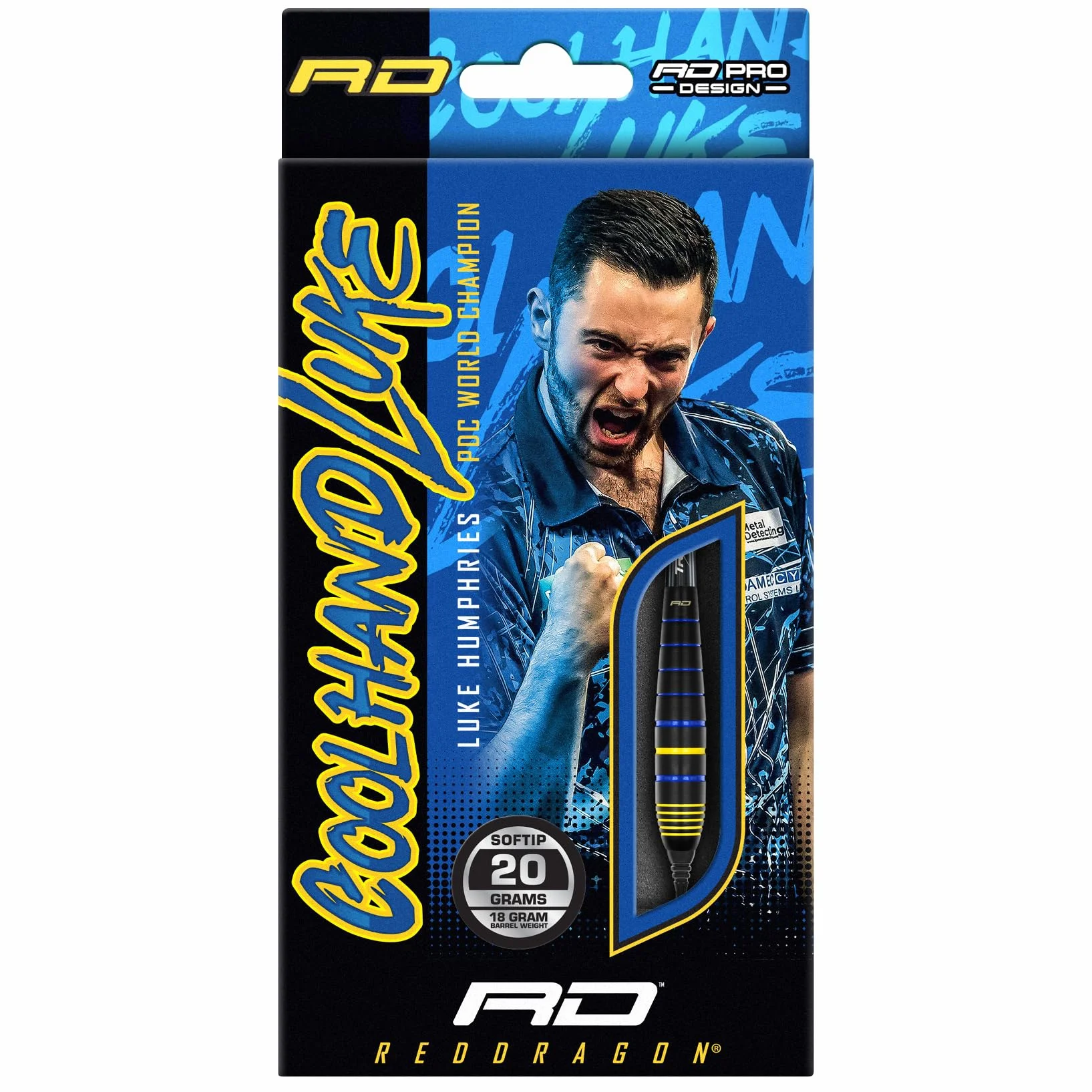RED DRAGON Flechette Luke Humphries Coolhand 20g Soft Tip Darts Set de 3 Laiton Cible Électronique