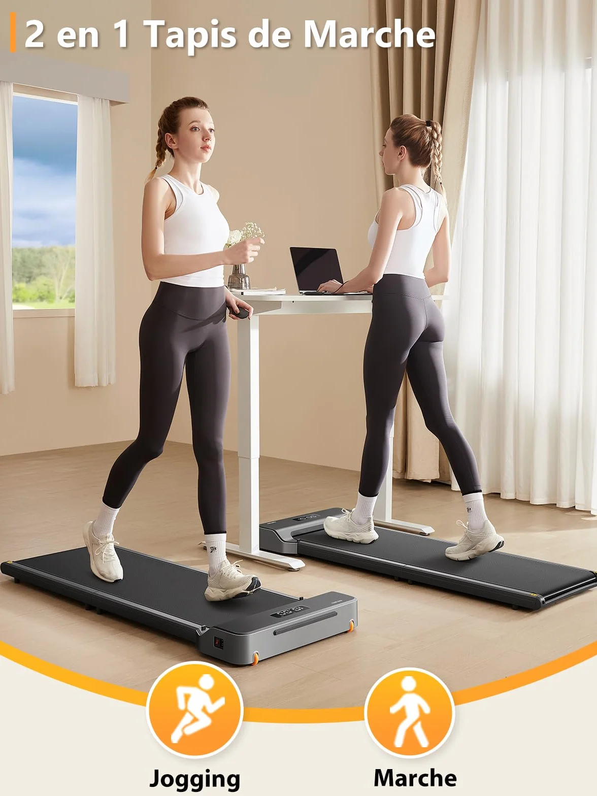 WalkingPad Tapis de Marche Pliable Électrique Silencieux 6 km/h avec Télécommande