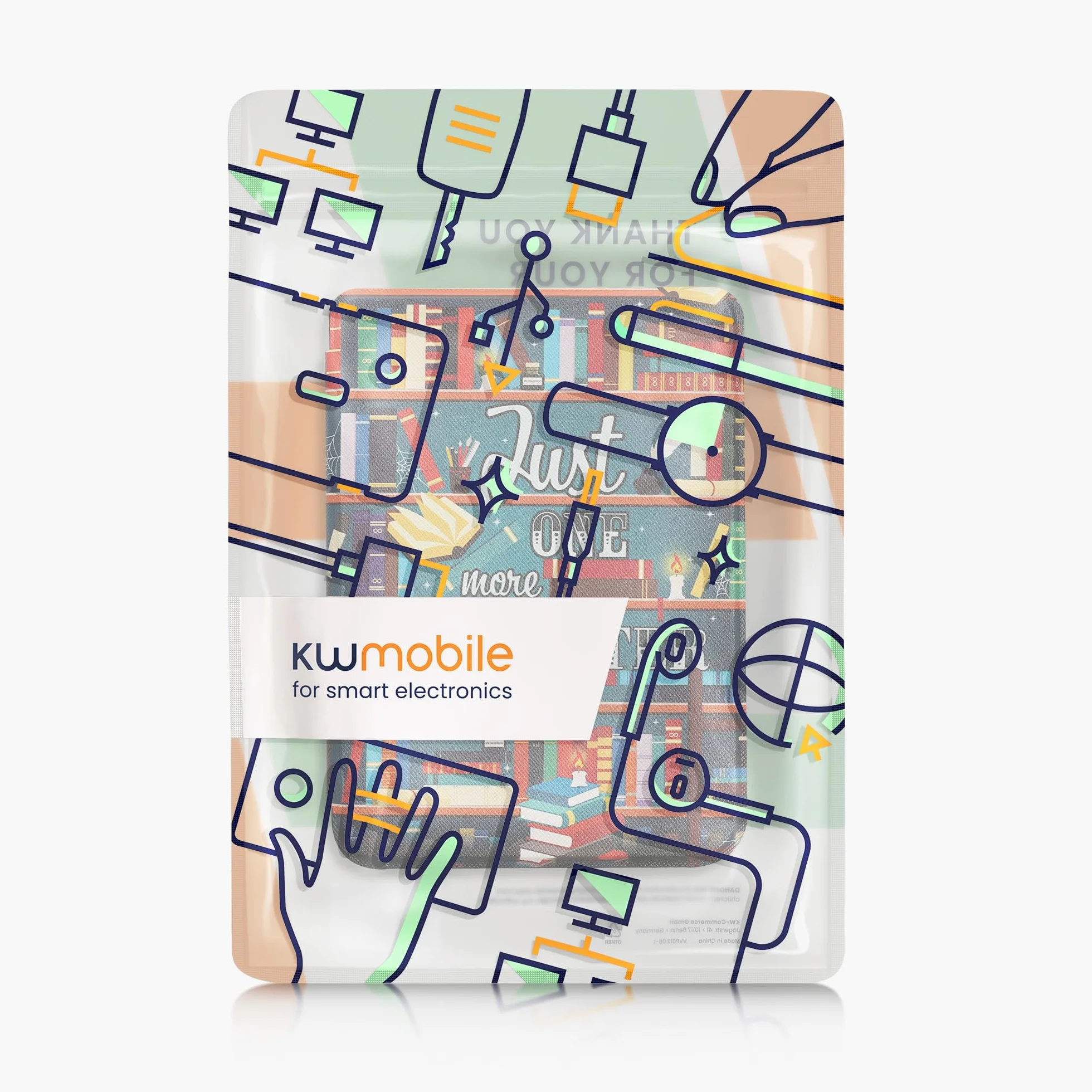 kwmobile Étui Compatible avec Kobo Clara BW/Colour Coque - Étui à Rabat magnétique Tablette eReader Similicuir - Multicolore
