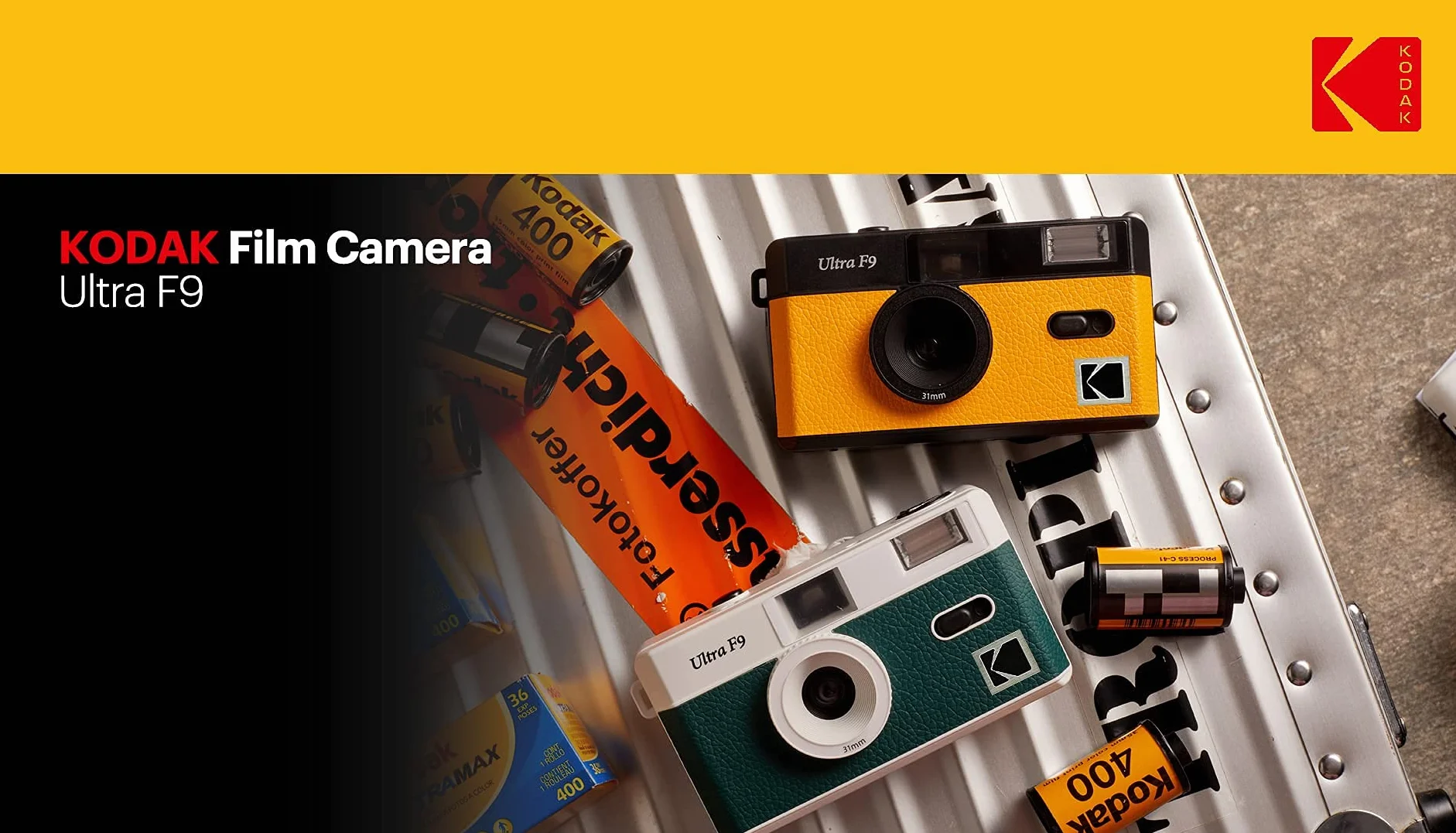 Kodak Appareil Photo Rechargeable Ultra F9-35mm - Yellow