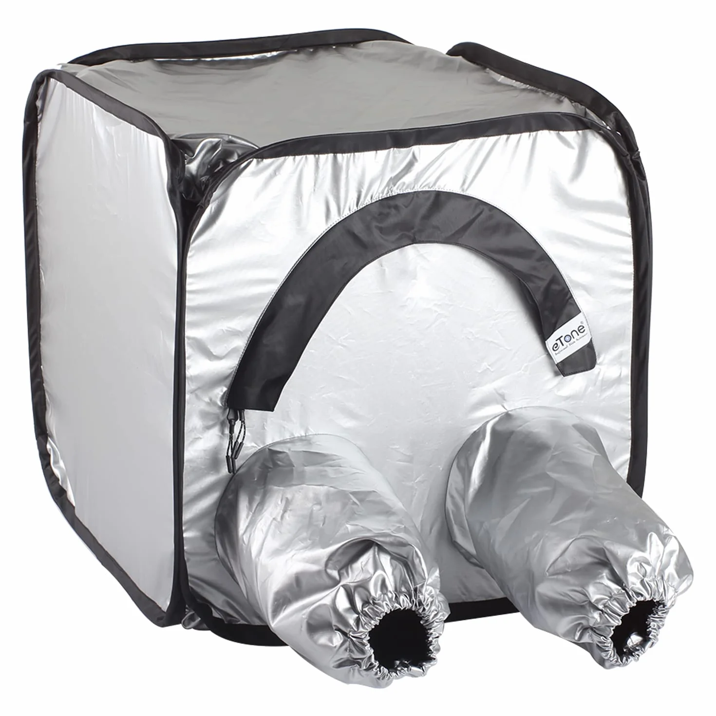 eTone Sac de Tente de Chargement de Film à Changement de Film de Chambre Noire pour 4x5 5x7 développement négatif de caméra (S Tent) Noir et Argent 50x50x50cm