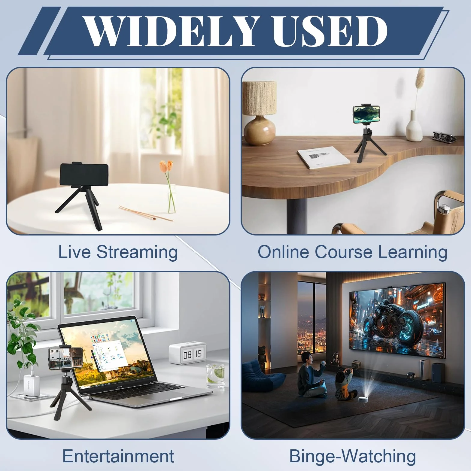 Support pour Smartphone et Pied Videoprojecteur 2 Pièces