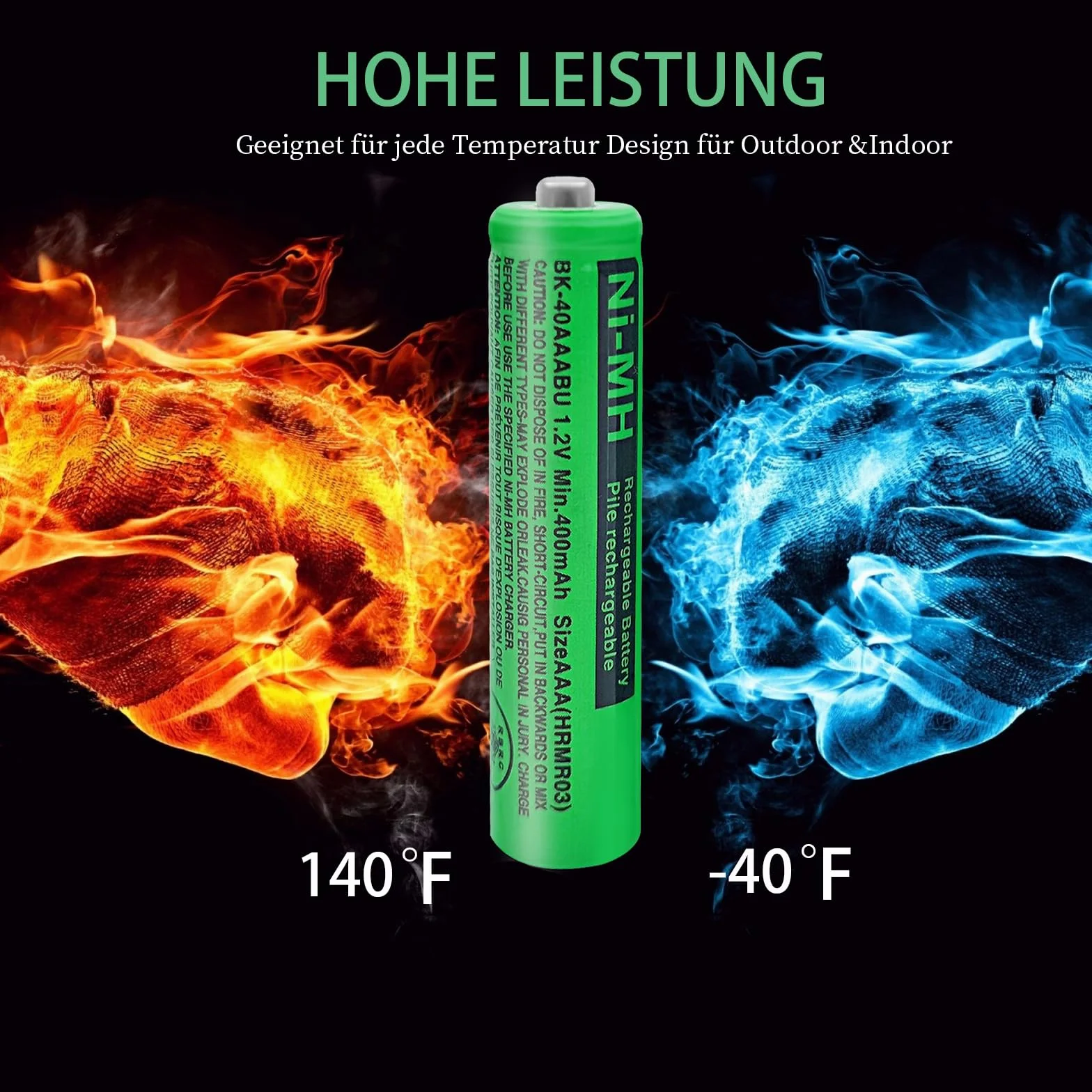 Panosonic Gigaset DECT Piles Rechargeables Ni-MH AAA 1,2V 400mAh Lot de 2 BK-40AAABU