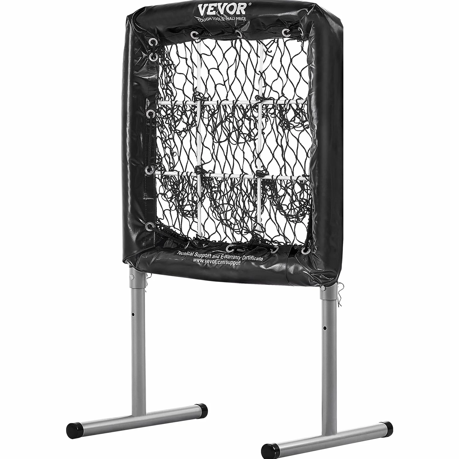 VEVOR Équipement d'entraînement de softball 71,1 x 68,6 cm réglable en hauteur avec zone de frappe et 4 piquets