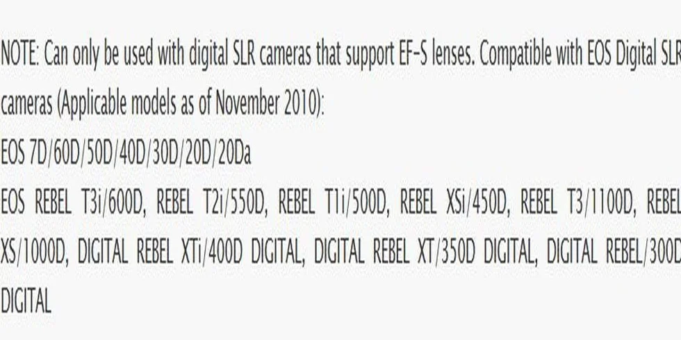 Canon EF-S 55-250mm Objectif Noir