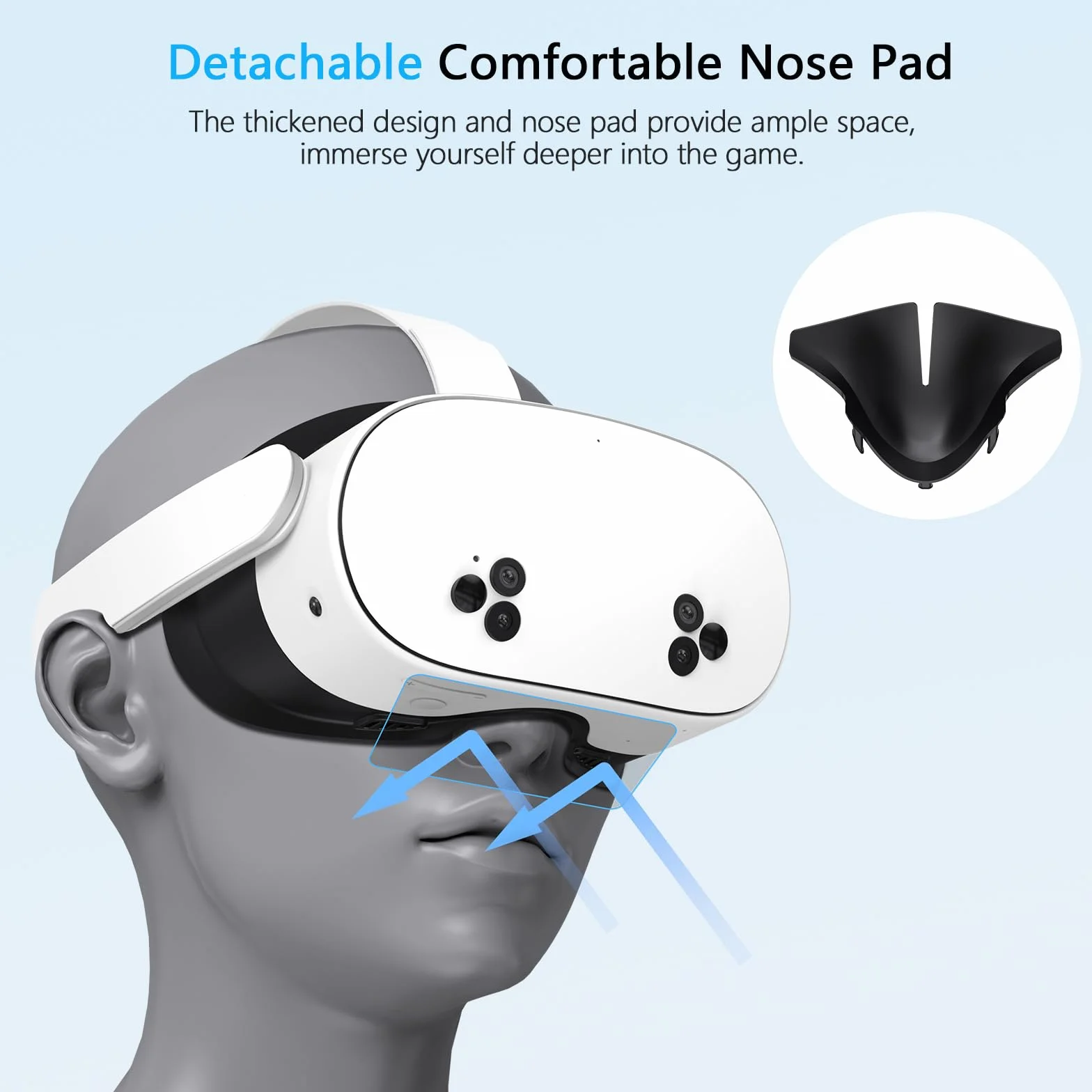 VR Face Cover Pad pour Meta/Oculus Quest 3S