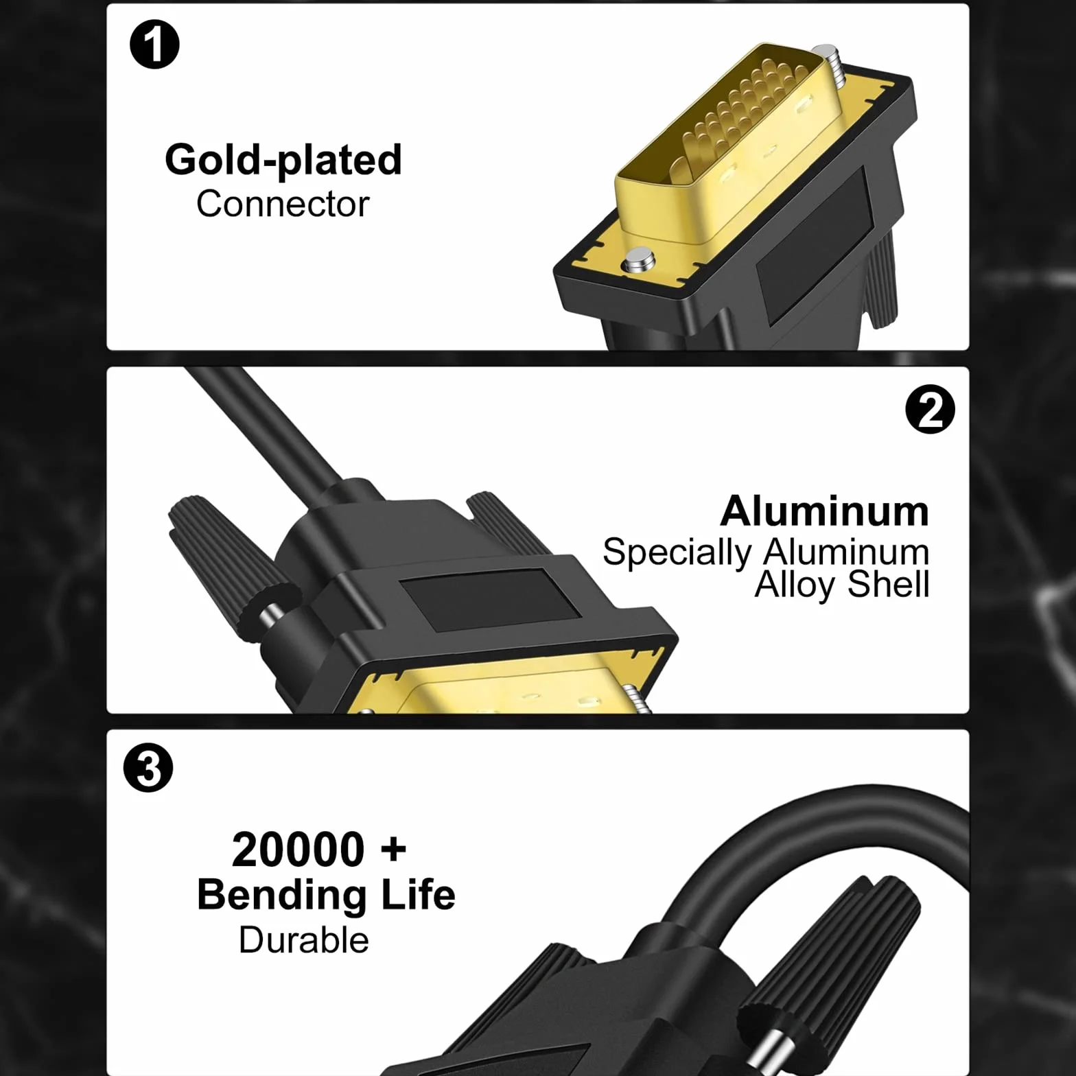 Twozoh Ultra Dünn 4K HDMI auf DVI Kabel 1,5M Bidirektional 24+1 Pin 1080P 3D Full HD