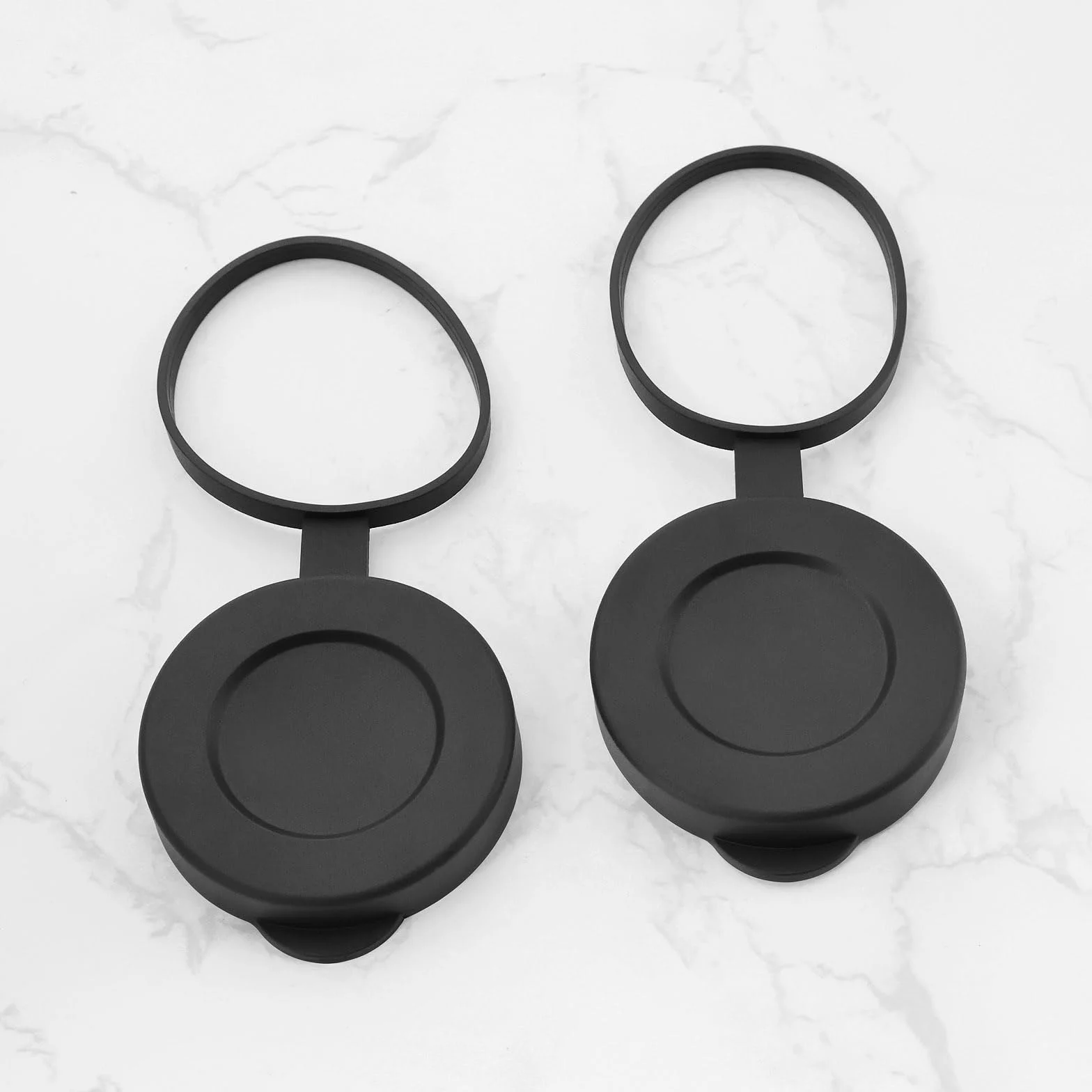 2 Pièces Capuchons d'objectif en Caoutchouc Couvercle de Protection d'objectif Compatible avec 8x42 10x42 12x42 Jumelles Monoculaires, Noir