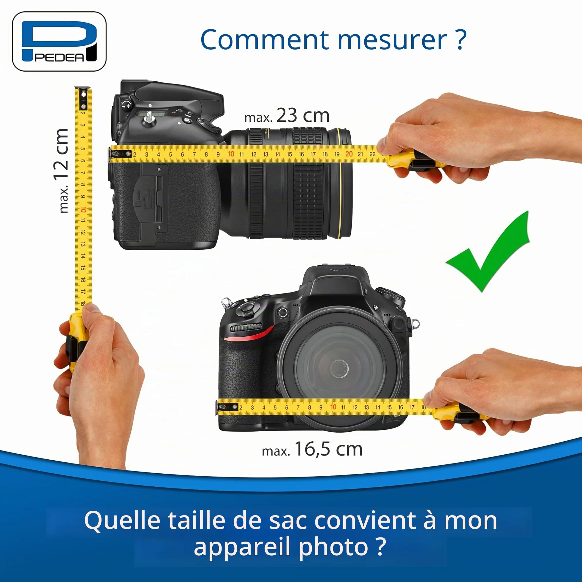 PEDEA Étui pour appareil reflex étanche contre la pluie