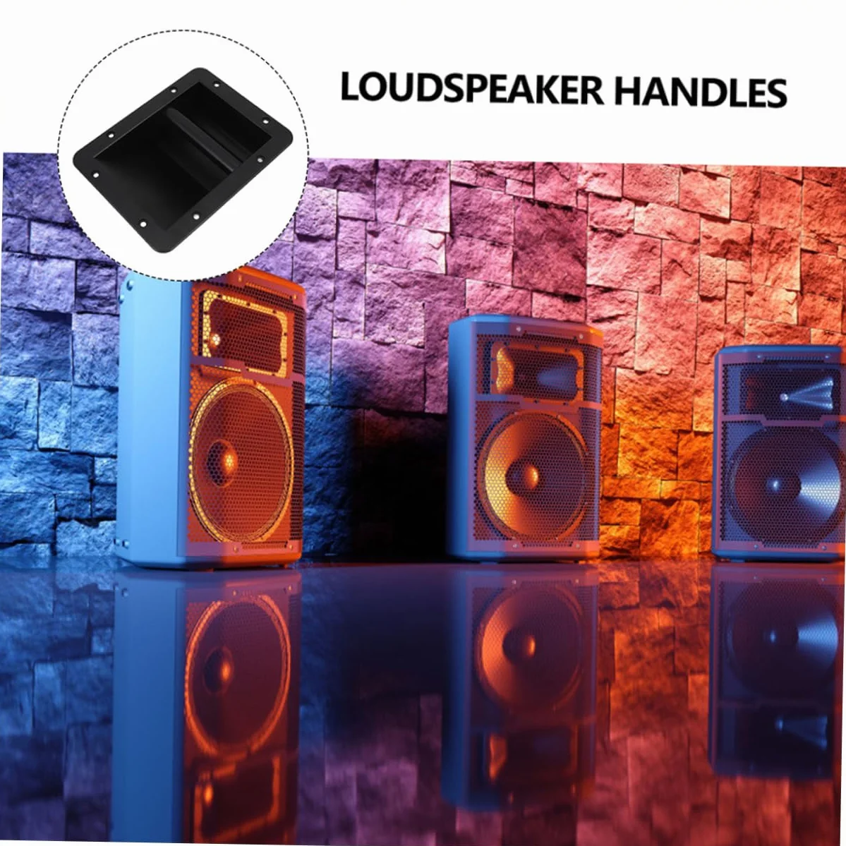 Uonlytech Poignées De Transport D'enceinte en Plastique Lot De 4 Robustes Universelles pour Haut-parleurs Installation Facile Usage Prolongé
