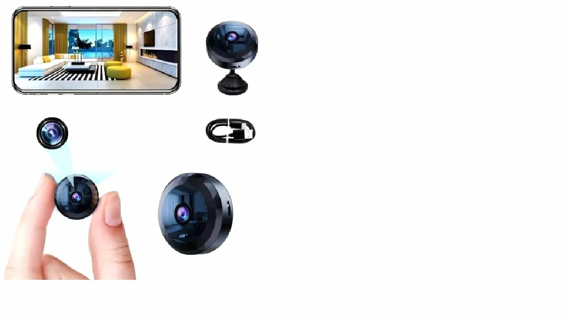 Mini Caméra Espion, WiFi 1080P HD Mini Caméra de Surveillance Interieur/Extérieur sans Fil avec Audio et Vidéo, avec Enregistrement Longue Batteries, pour l'extérieur/intérieur