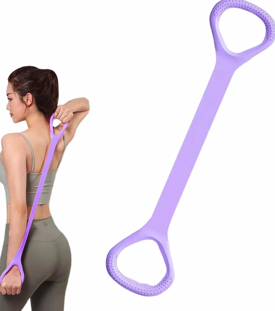 Bande de résistance élastique pour exercices d'étirement dos, bras, épaules, yoga, pilates