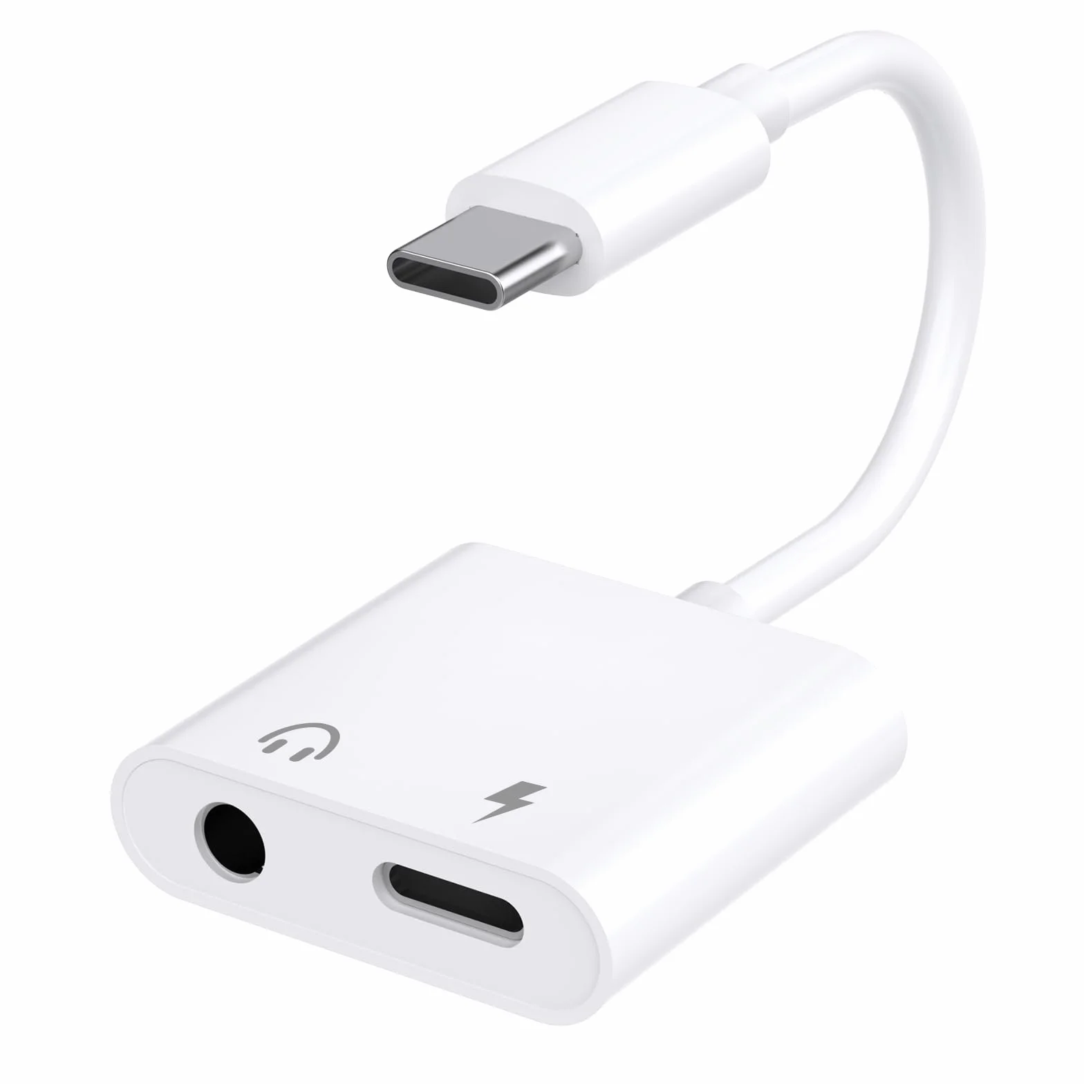 Adaptateur USB C vers Jack 3.5mm avec Charge Rapide 60W, Hi-Res Adaptateur Casque USB-C Compatible avec iPhone 16/15 Pro Max Samsung Galaxy S24/S23/S22/S21 Ultra iPad Pro Pixel
