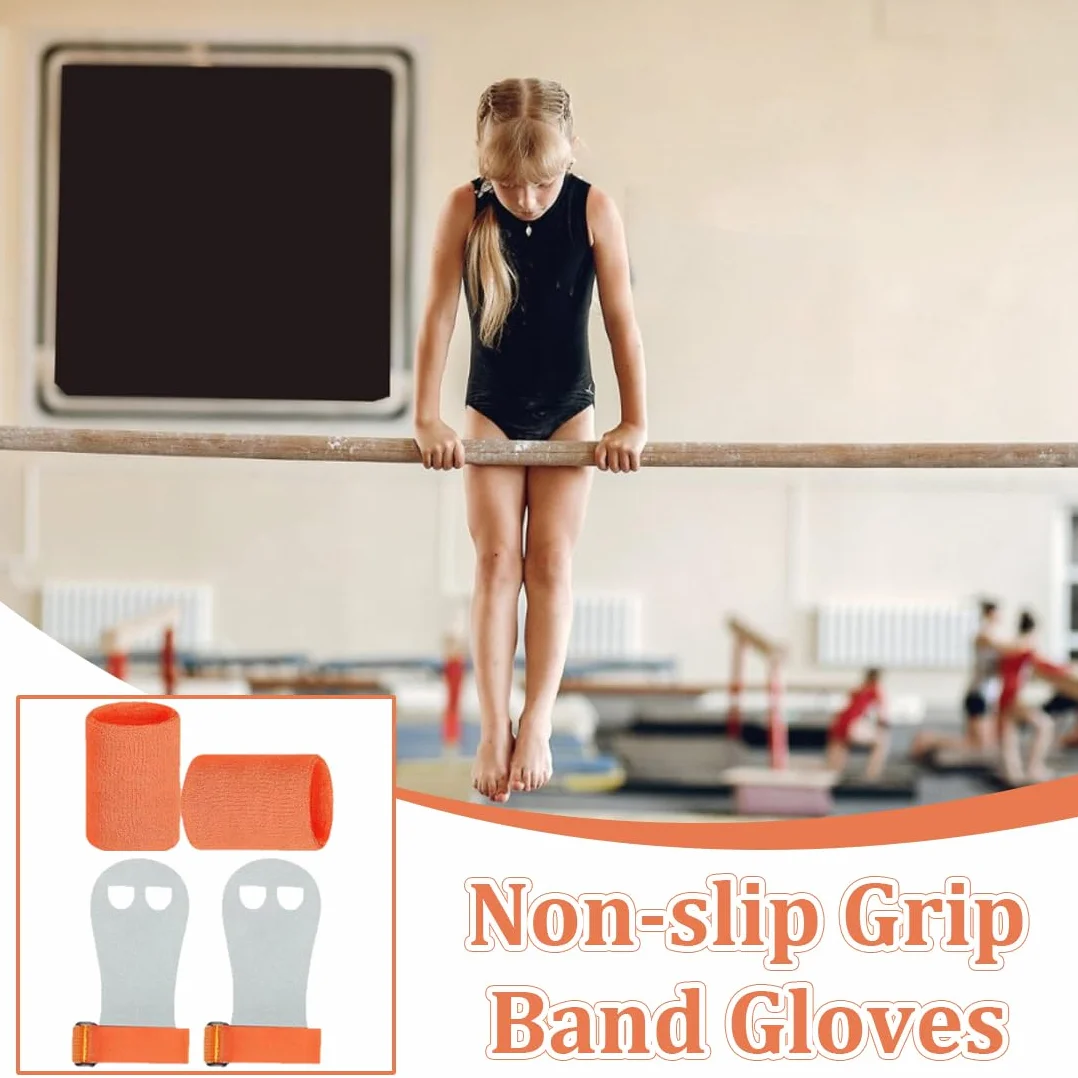 Maniques, Paire de protège-poignets pour gymnastique rythmique Kit pour filles et enfants Orange