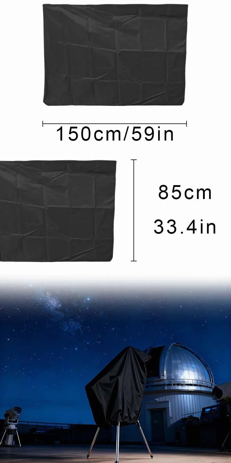 Housse anti-poussière imperméable pour télescope 150x85cm Protection étanche coupe-vent