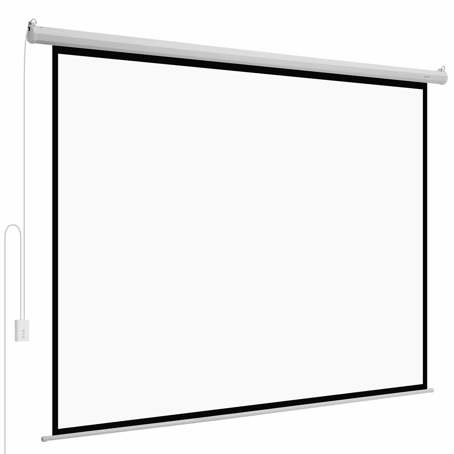VEVOR Écran de Projection Motorisé Électrique 3048 mm 4:3 1080 HD, Toile PVC avec Télécommande