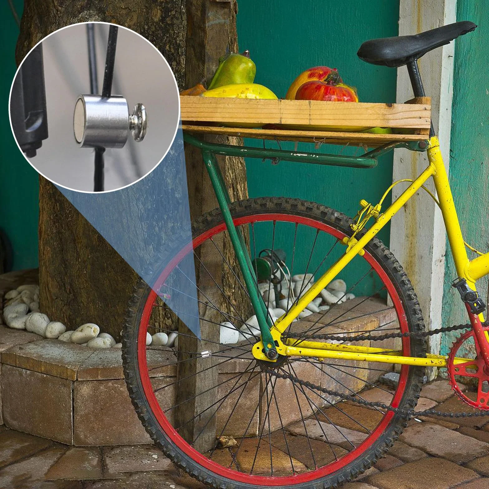Aimants de Rechange Argent pour Rayons 2 Pièces, Compatible Yamaha, Accessoire Vélos Électriques VTT Pedelec