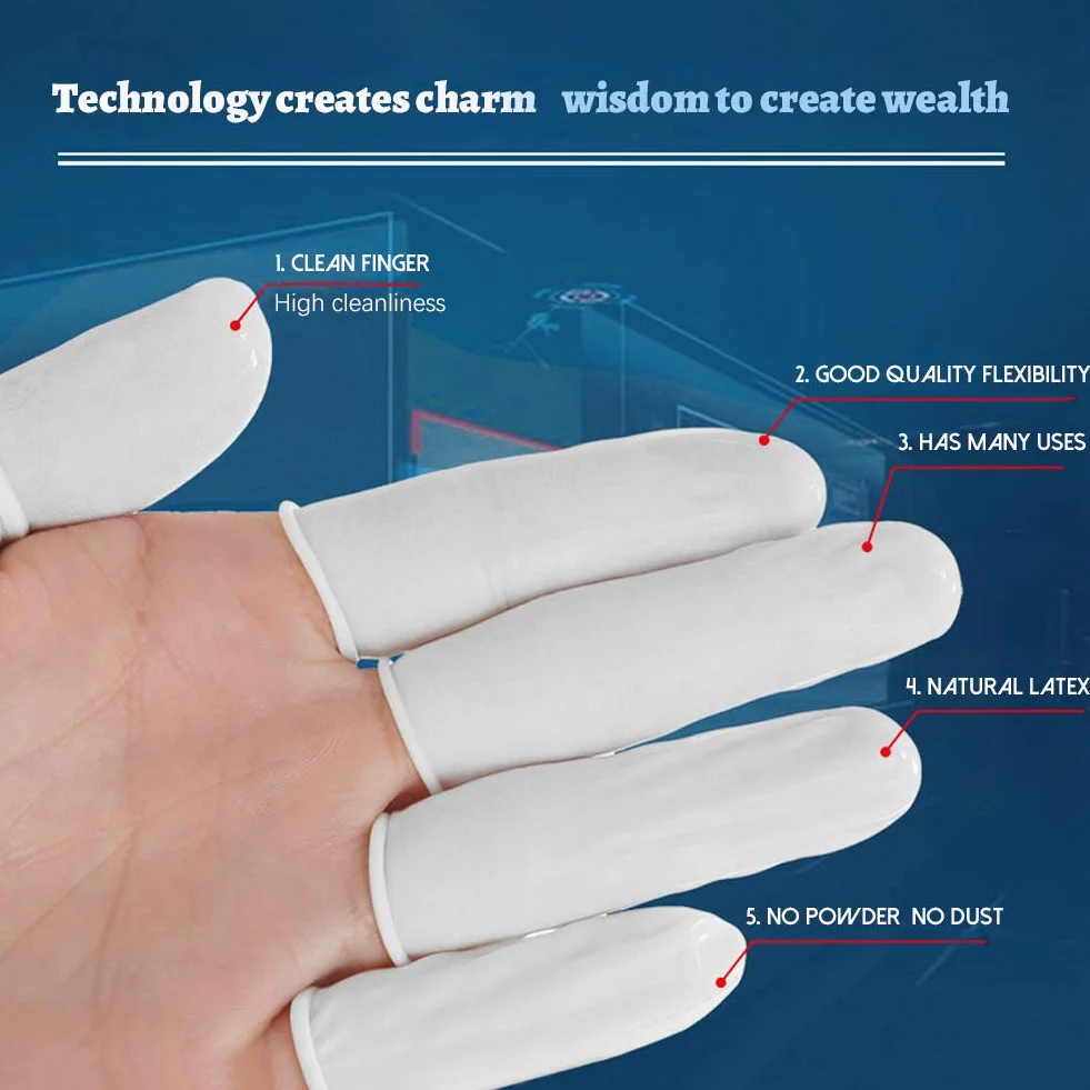 Gants Doigtier Latex Jetables Anti-statiques 750 pièces Protection Beauté Industrielle