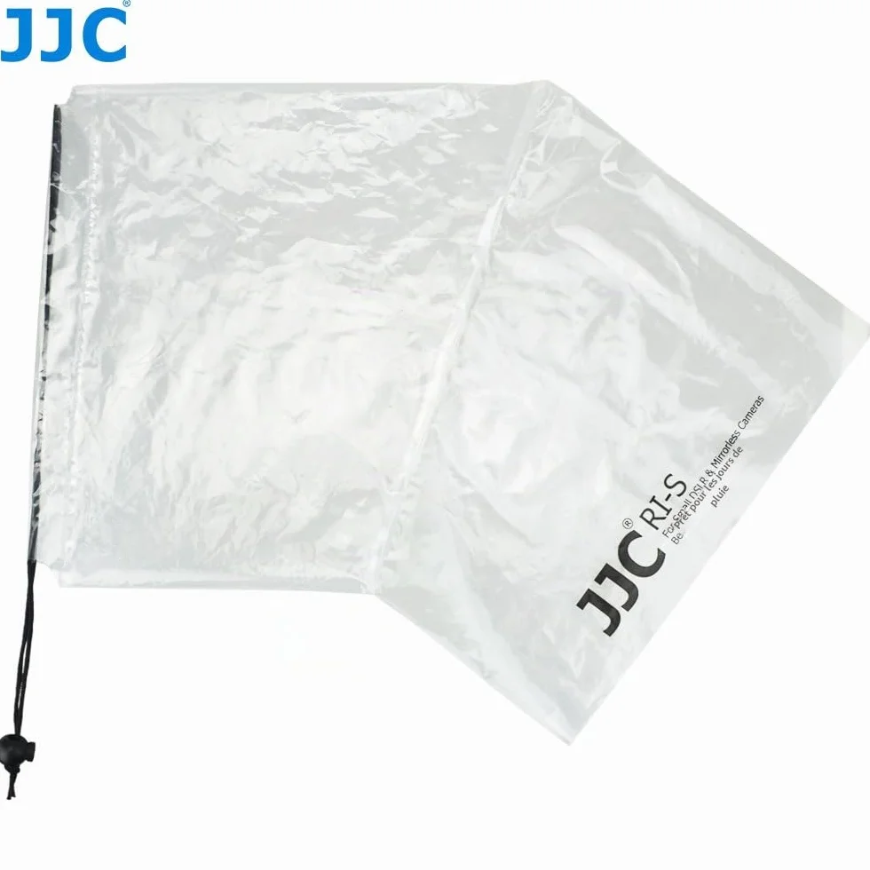 (2 Pack) JJC Housses de Pluie Jetables, Caméra Couverture Housse de Protection pour Appareil Photo Reflex Numérique sans Miroir Transparent