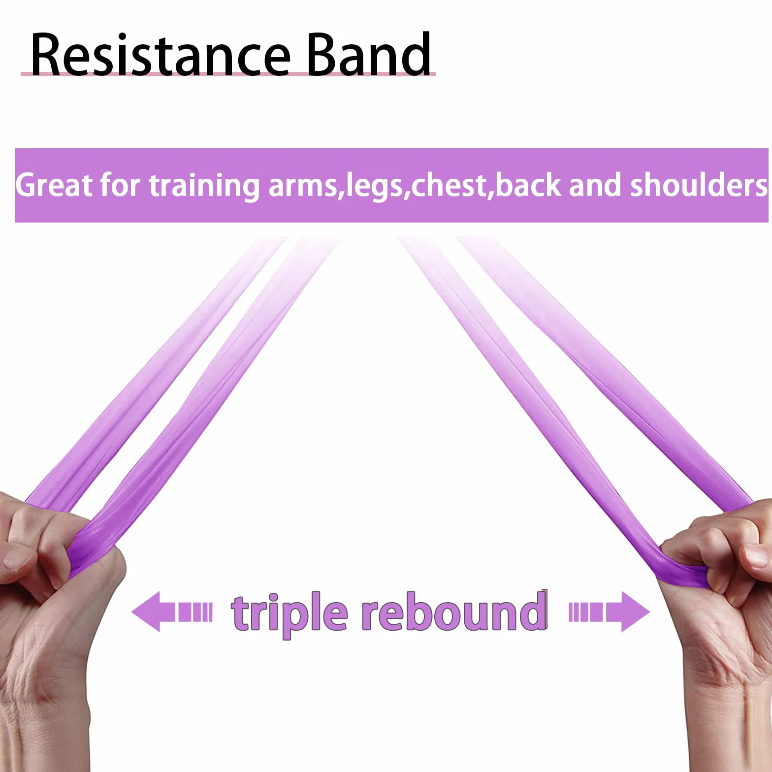 PROIRON Bandes Élastiques de Résistance en Latex Naturel pour Fitness, Musculation, Étirement, Yoga, Pilates (2M)