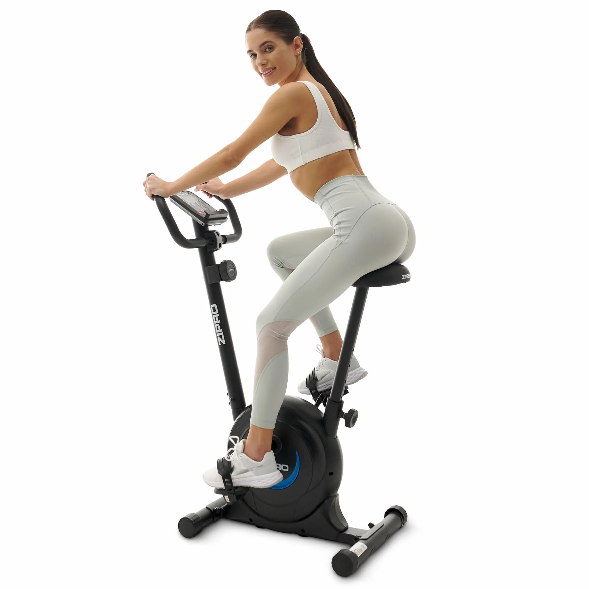 ZIPRO Vélo d'Appartement Adulte Résistance Magnétique 8 Niveaux Écran LCD